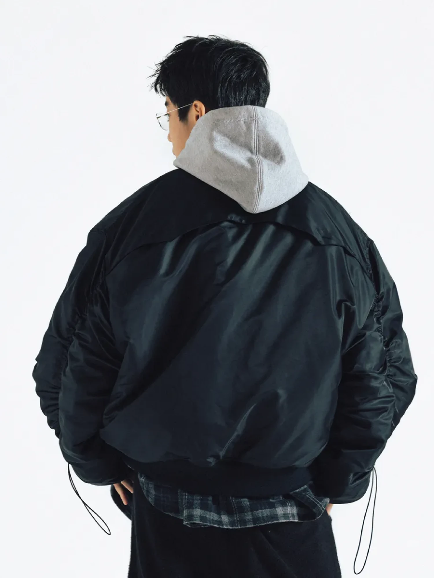 Бомбер ANGLAN Bulky Shirring MA-1 Black