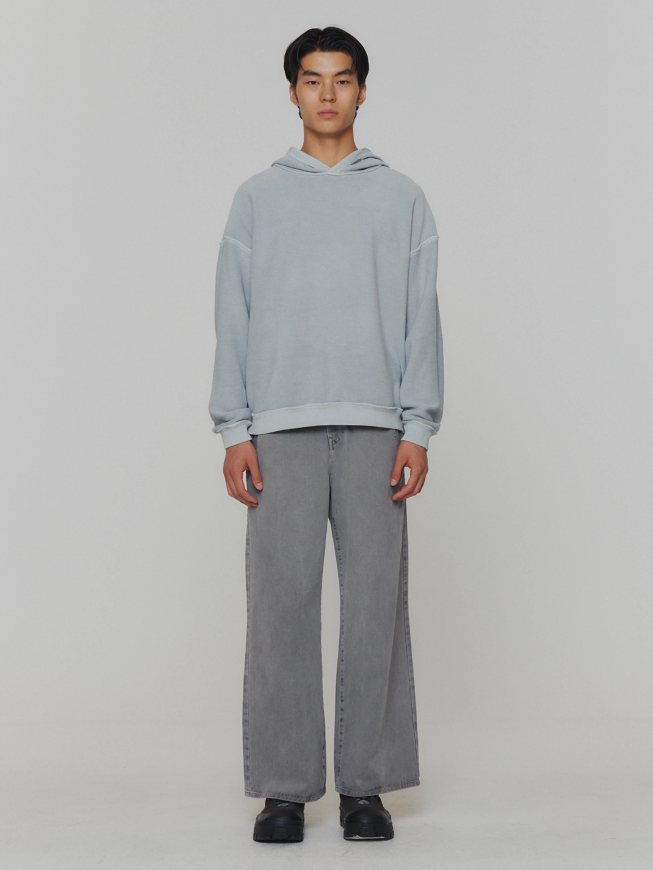 Худи AMOMENTO Garment Dyed Hoodie Mint