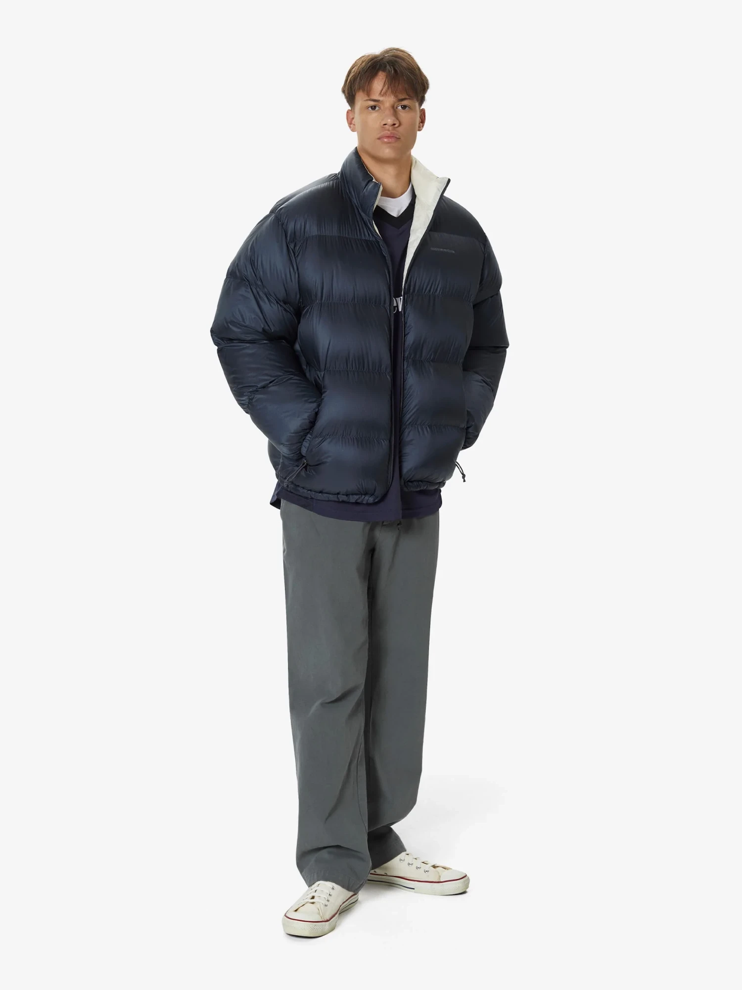 Пуховик thisisneverthat Pertex Reversible T Down Navy