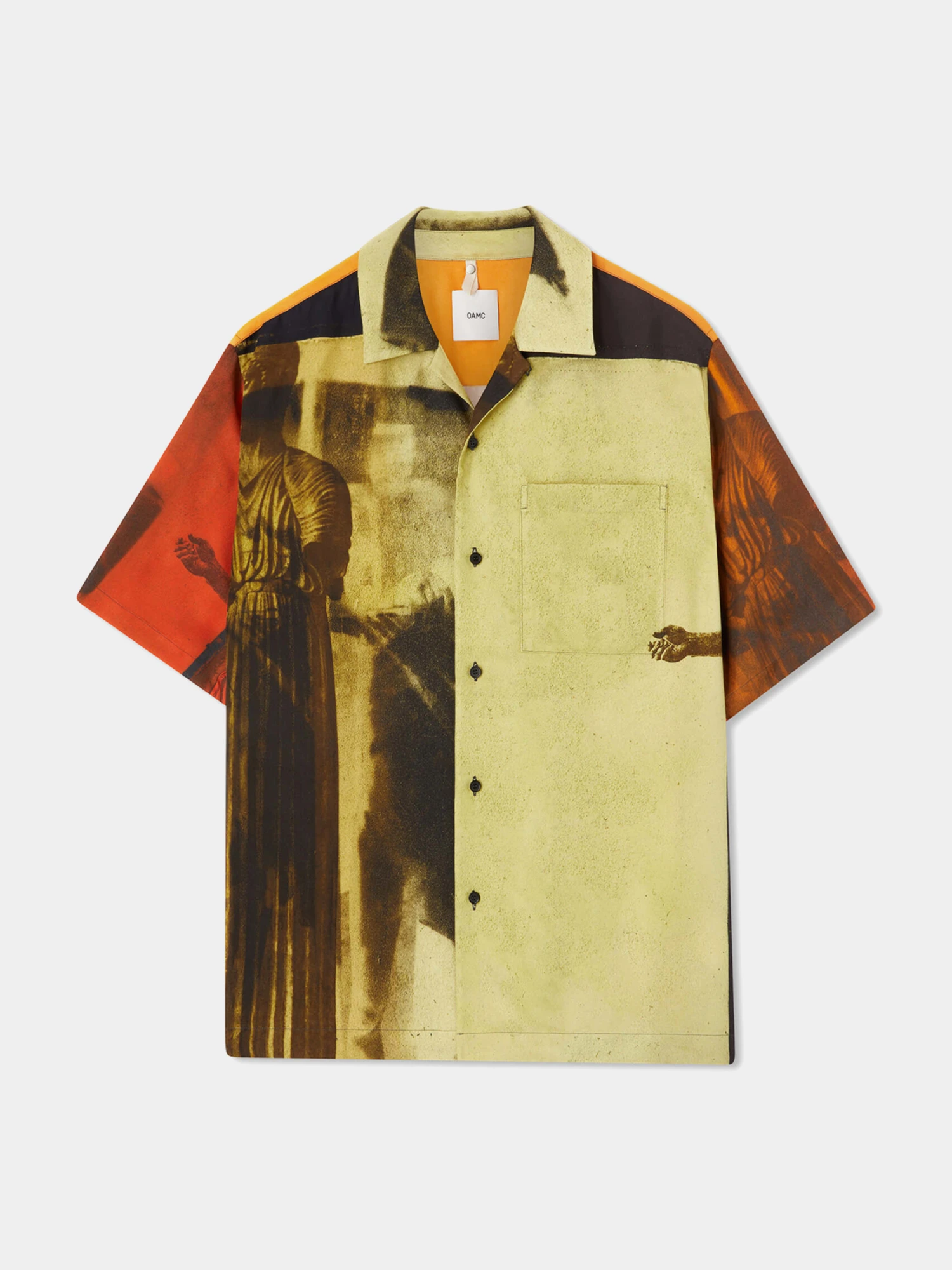 Рубашка OAMC Printed Shirt Yellow/Orange