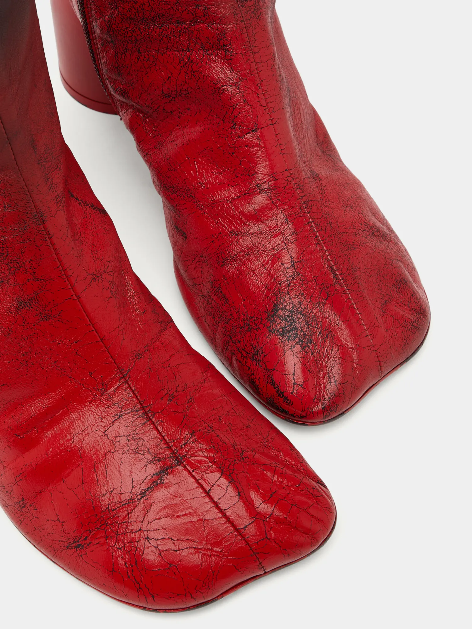 Женские ботильоны MM6 Maison Margiela Block-Heel Red