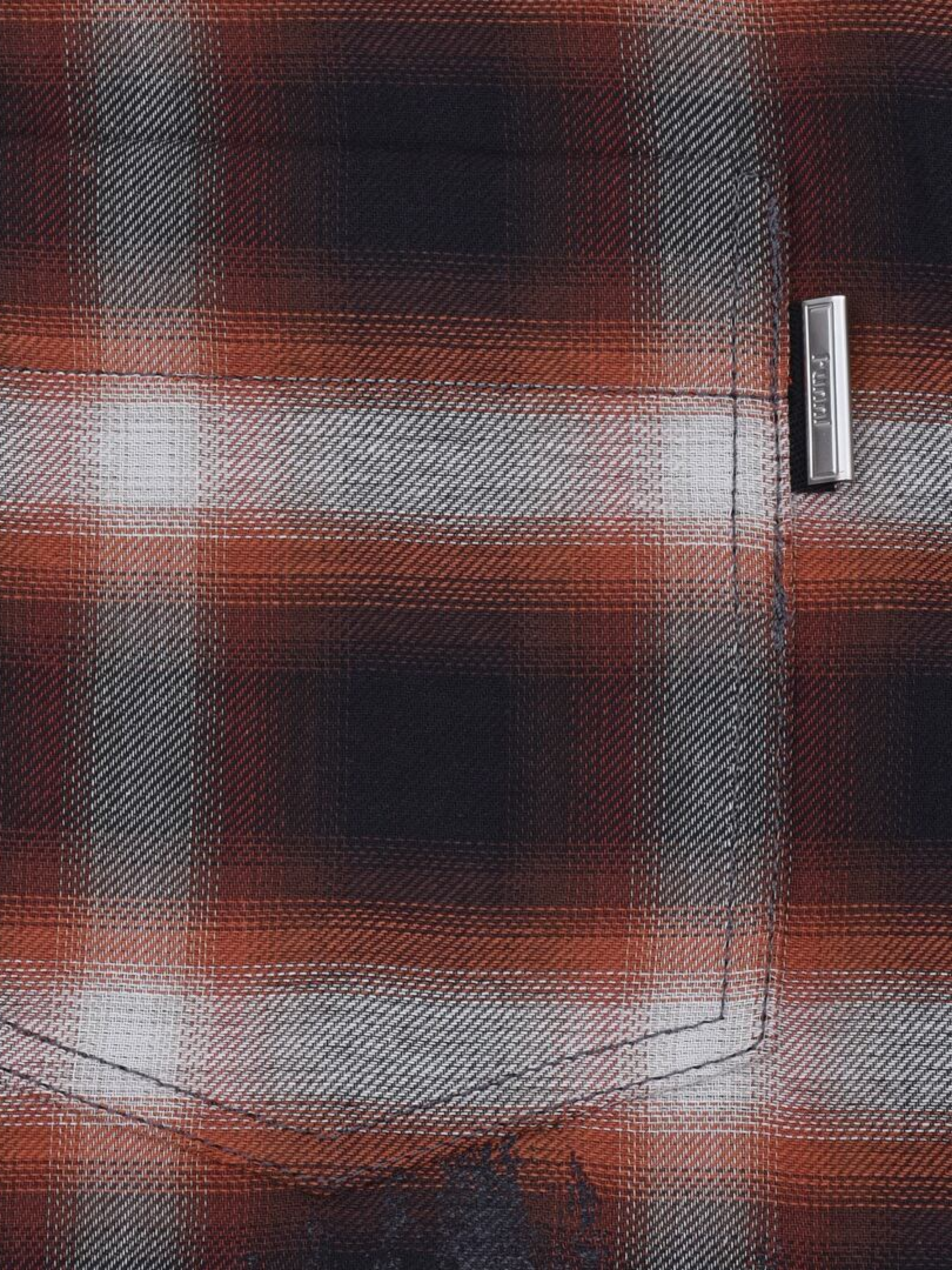 Рубашка JUUN.J Loose-Fit Border Check Brown
