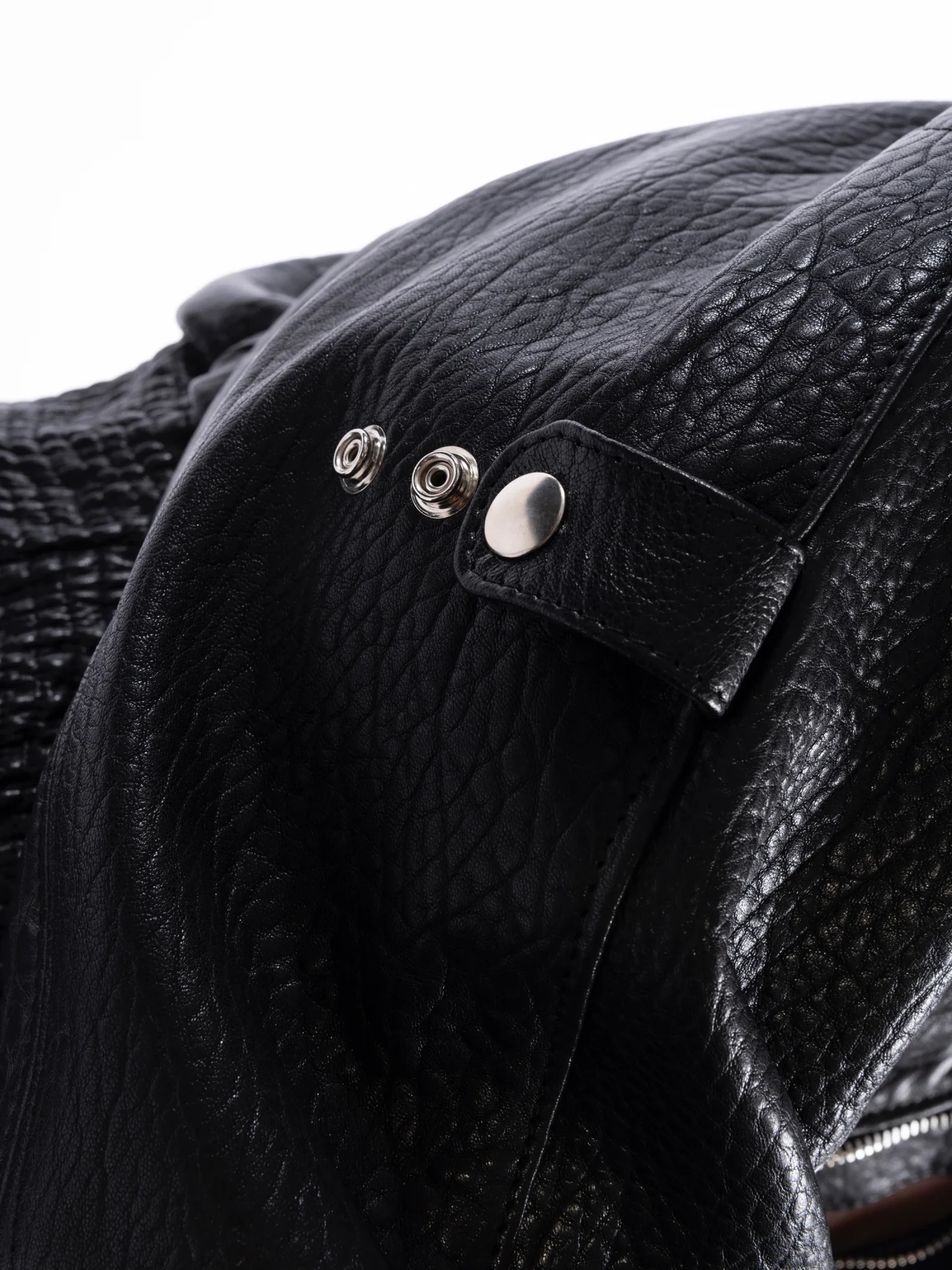 Бомбер NO/FAITH STUDIOS Dried Concrete Leather Black