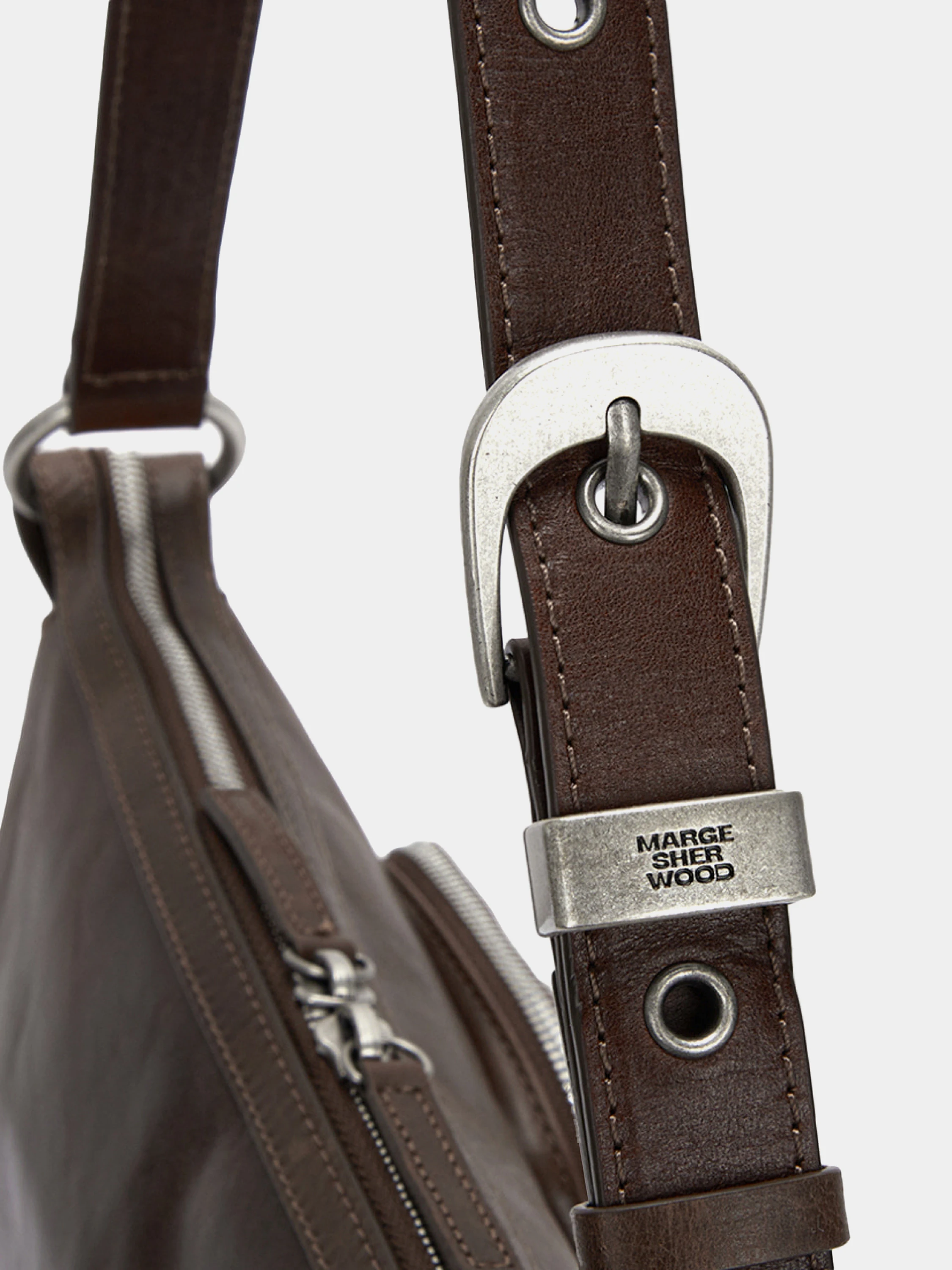 Женская сумка MARGESHERWOOD Outpocket Hobo Washed Brown