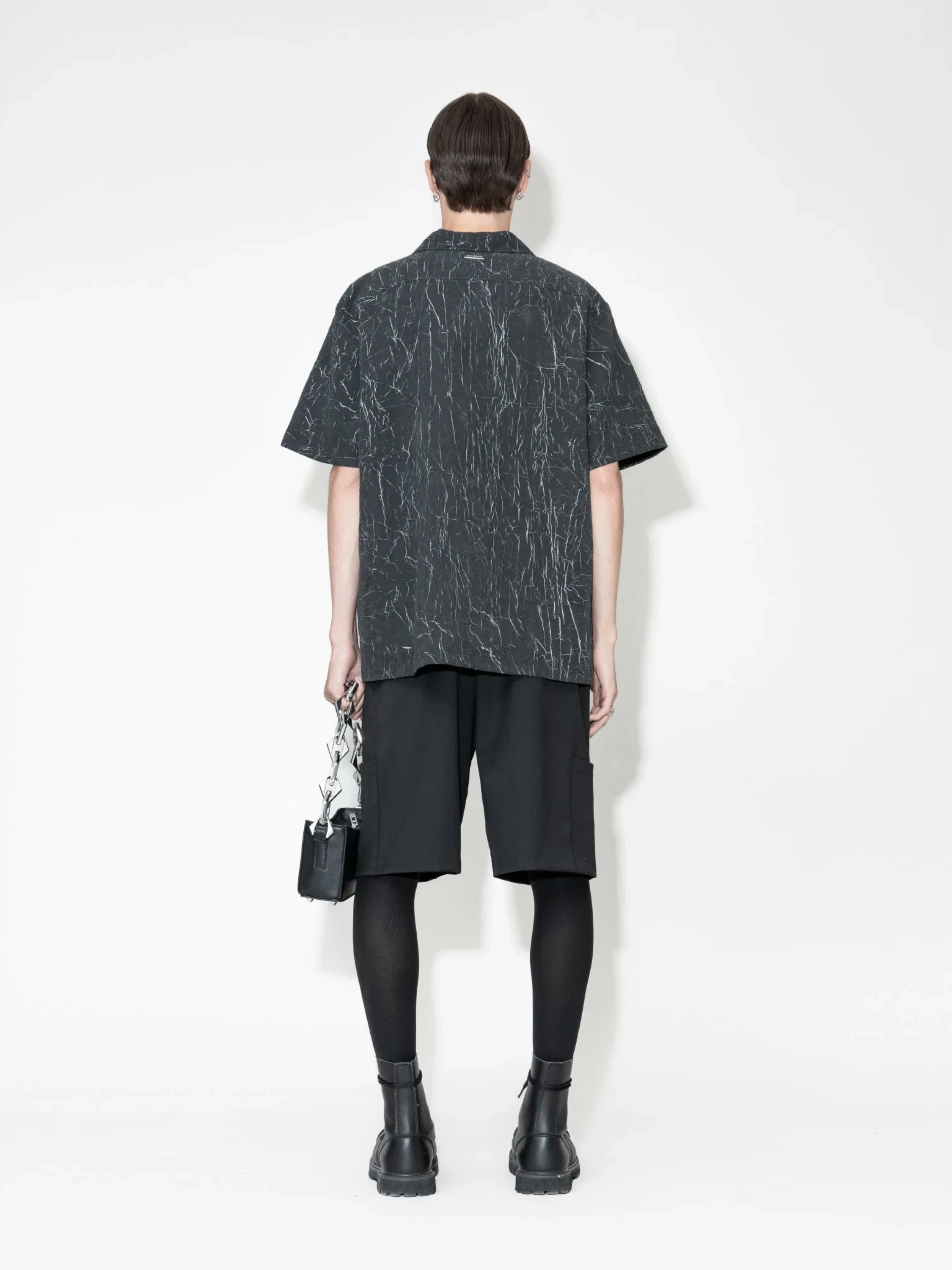 Шорты Han Kjøbenhavn Wool Elasticated Wide Leg Black