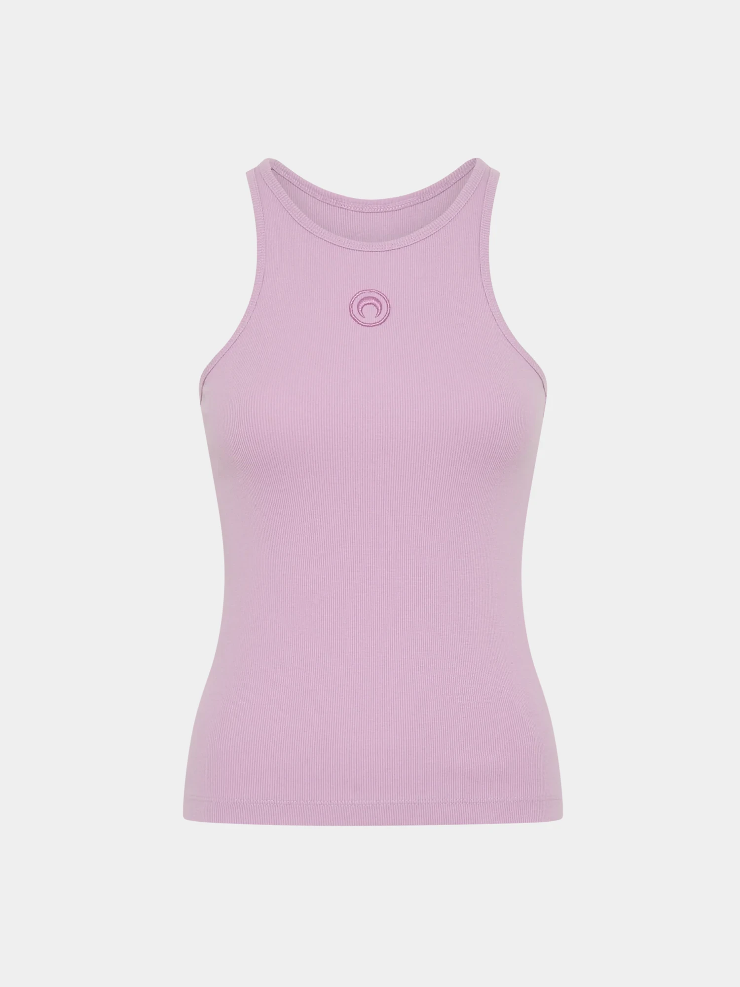 Майка Marine Serre Moon Logo Ribbed Jersey Tank Top Sweet Lilac
