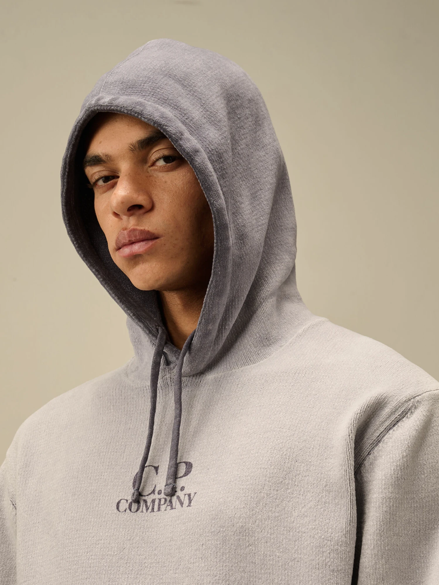 Худи C.P. Company Chenille Cotton Lavander Violet