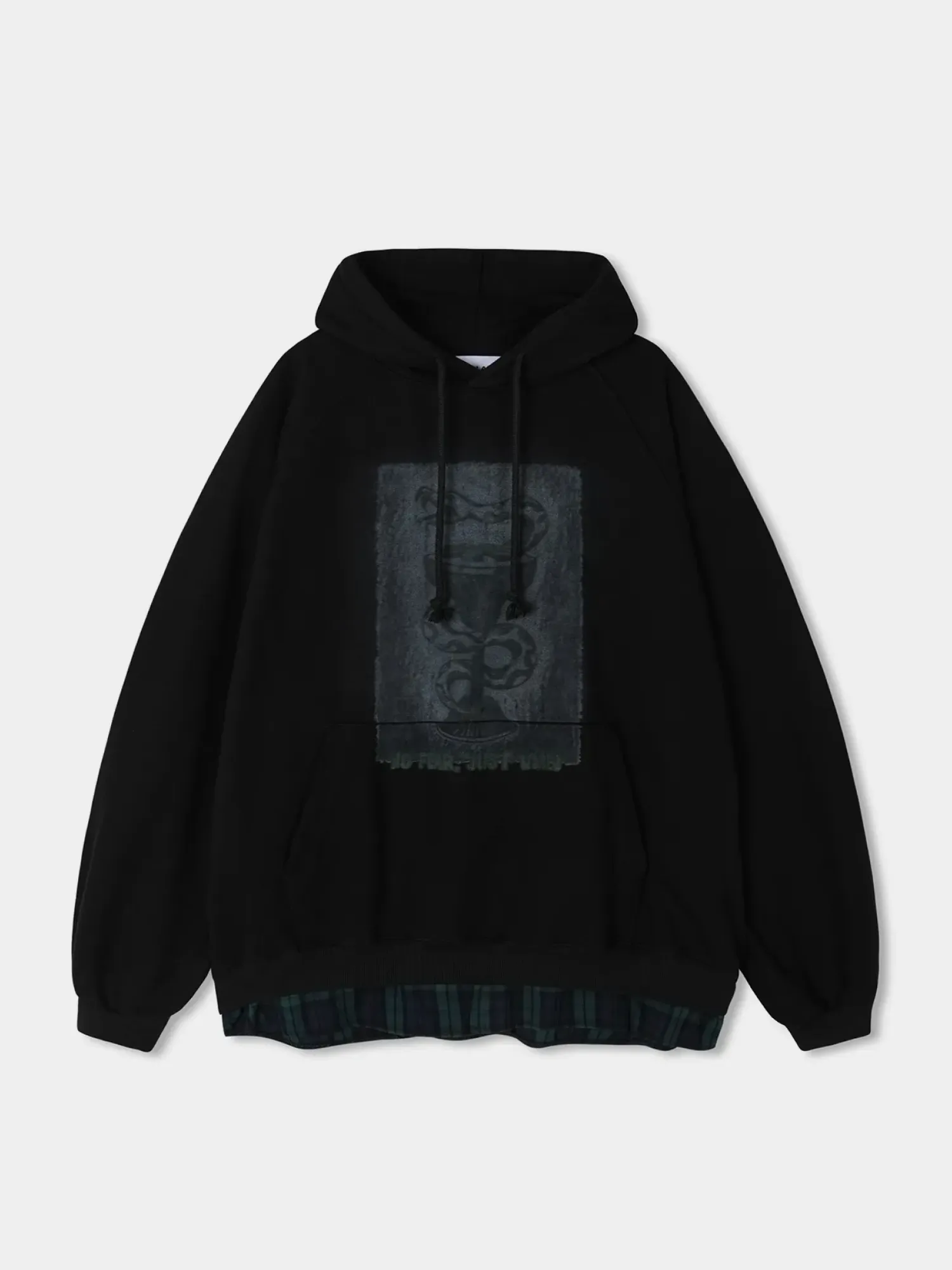 Худи ANGLAN Snake Print Shirt Layered Black