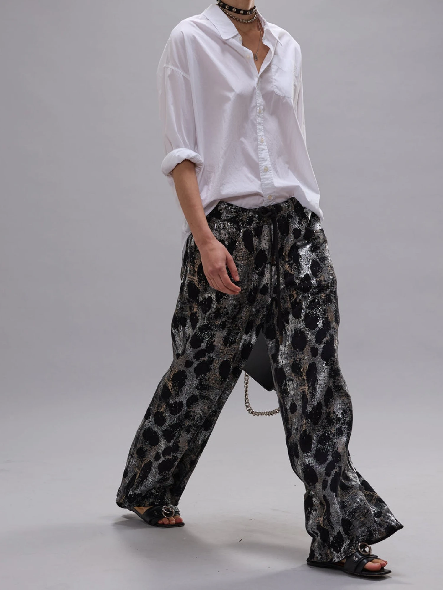 Брюки R13 Relaxed Sweatpant Leopard