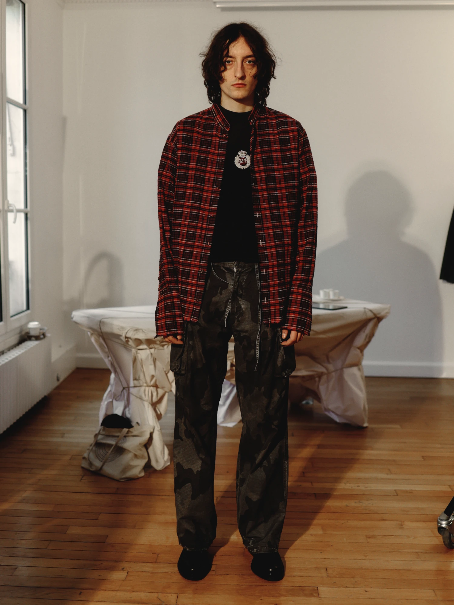 Рубашка 424 Flannel Embroidered Red