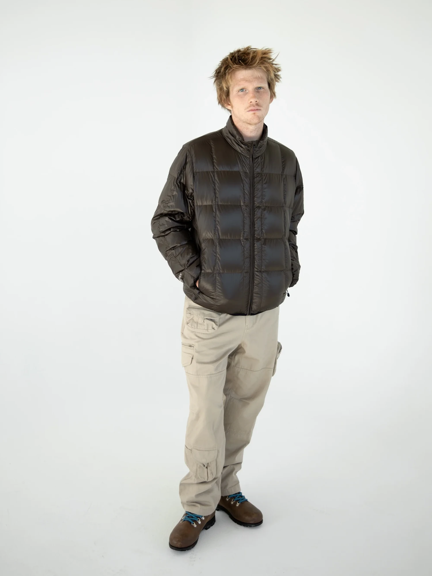 Пуховик thisisneverthat Pertex Light Down Brown Black