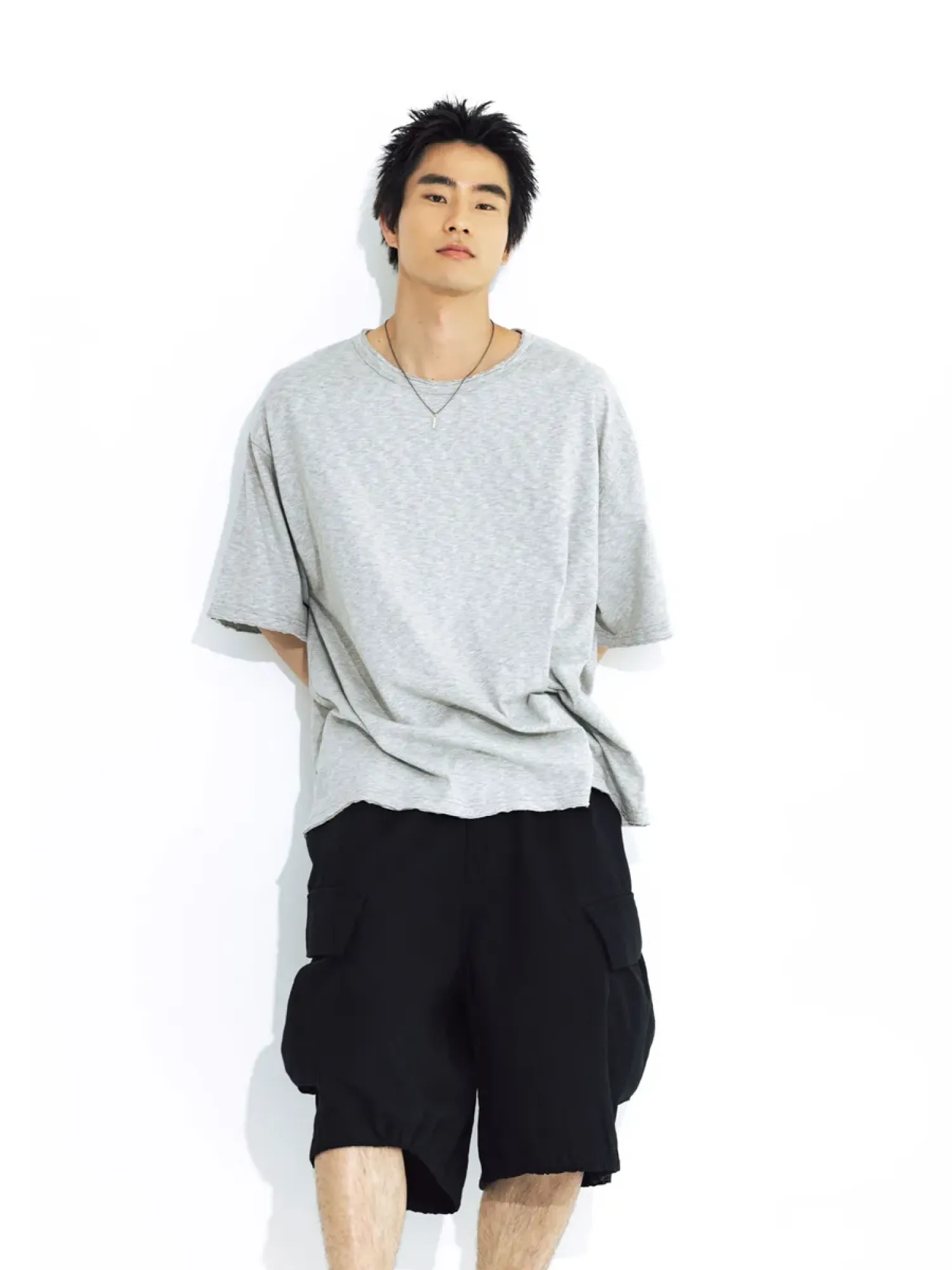 Футболка ANGLAN Cut off Half Tee Grey