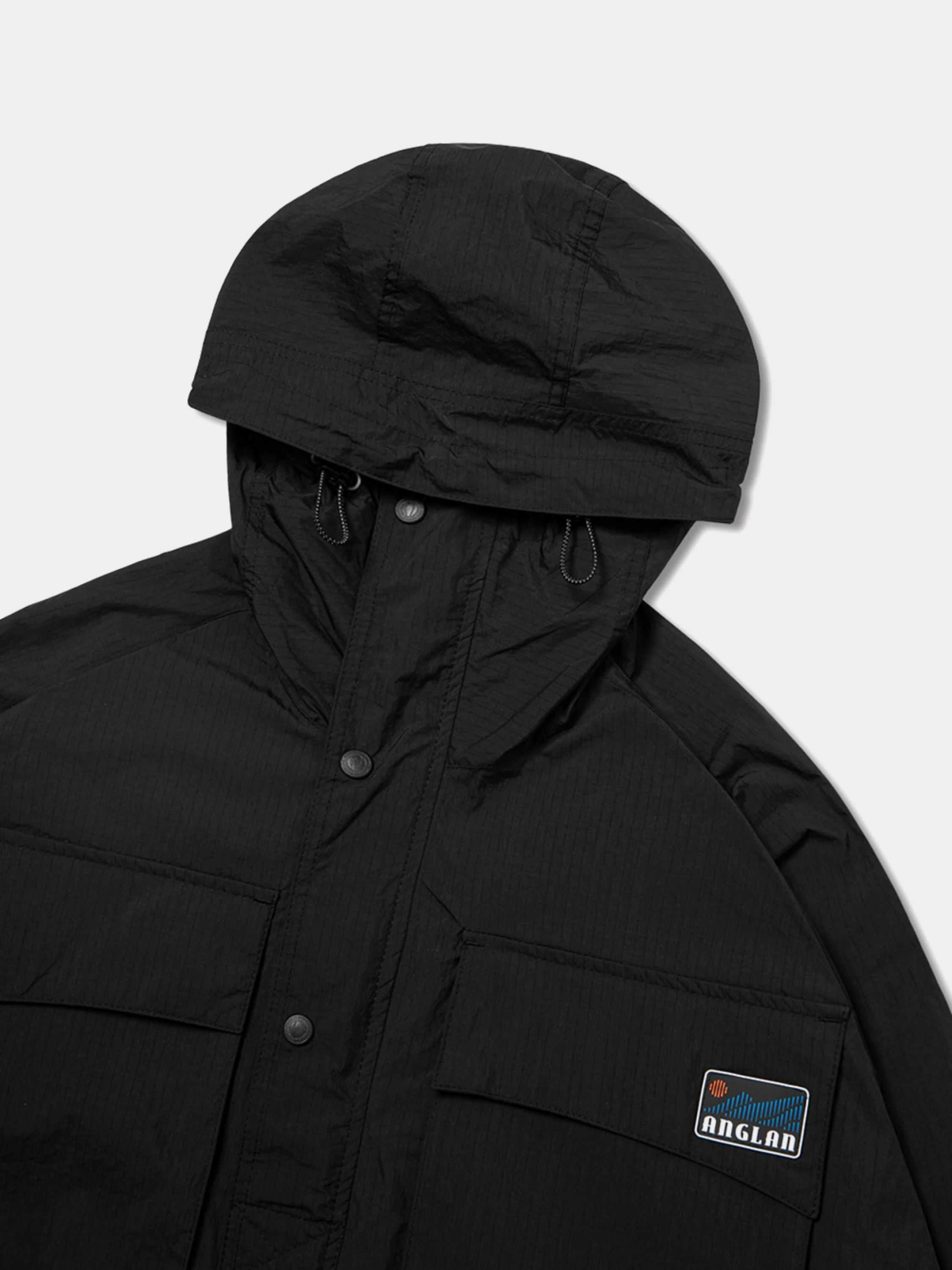 Анорак ANGLAN Rib Nylon Mountain Anorak Black