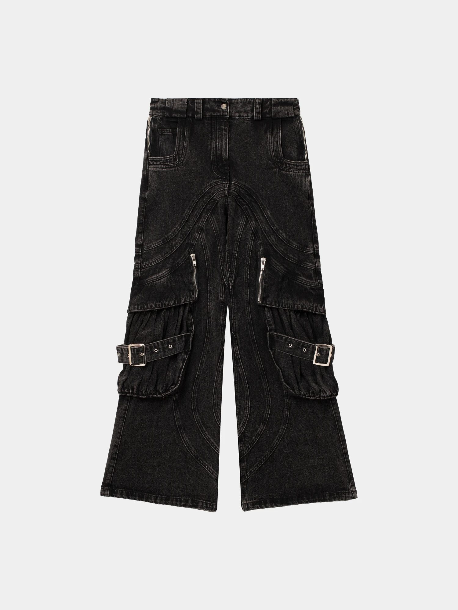 Джинсы NO/FAITH STUDIOS Wave Cargo Black