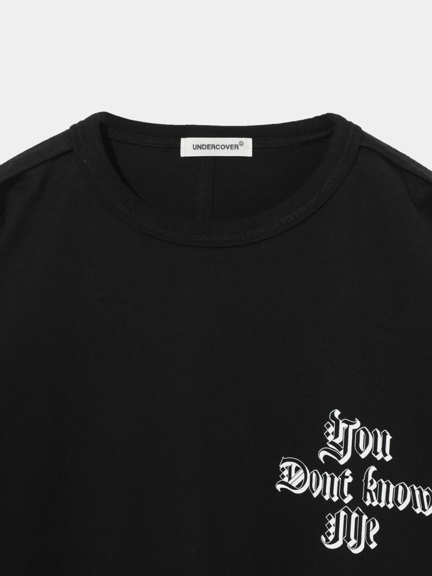 Лонгслив UNDERCOVER Cotton Seam-Out Design Black