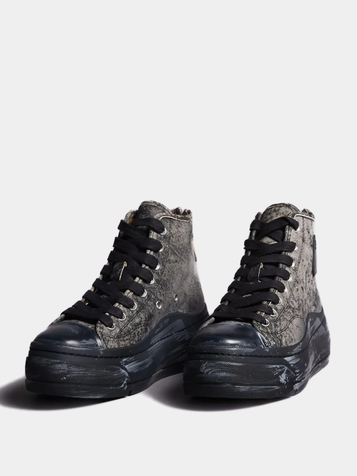 Женские кеды R13 Kurt High Top Distressed Black