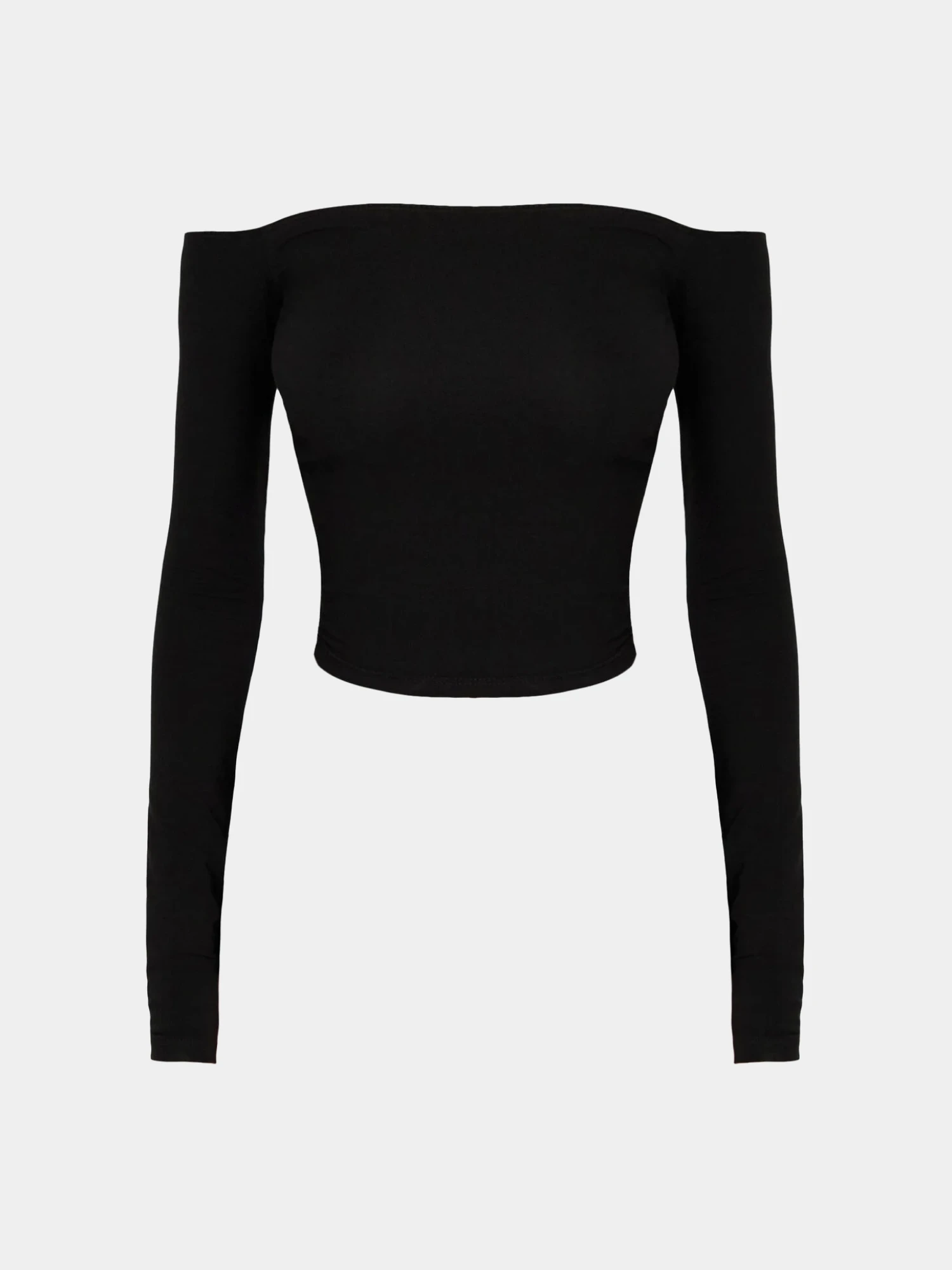 Женский лонгслив XSAI Off Shoulder Dusty Black