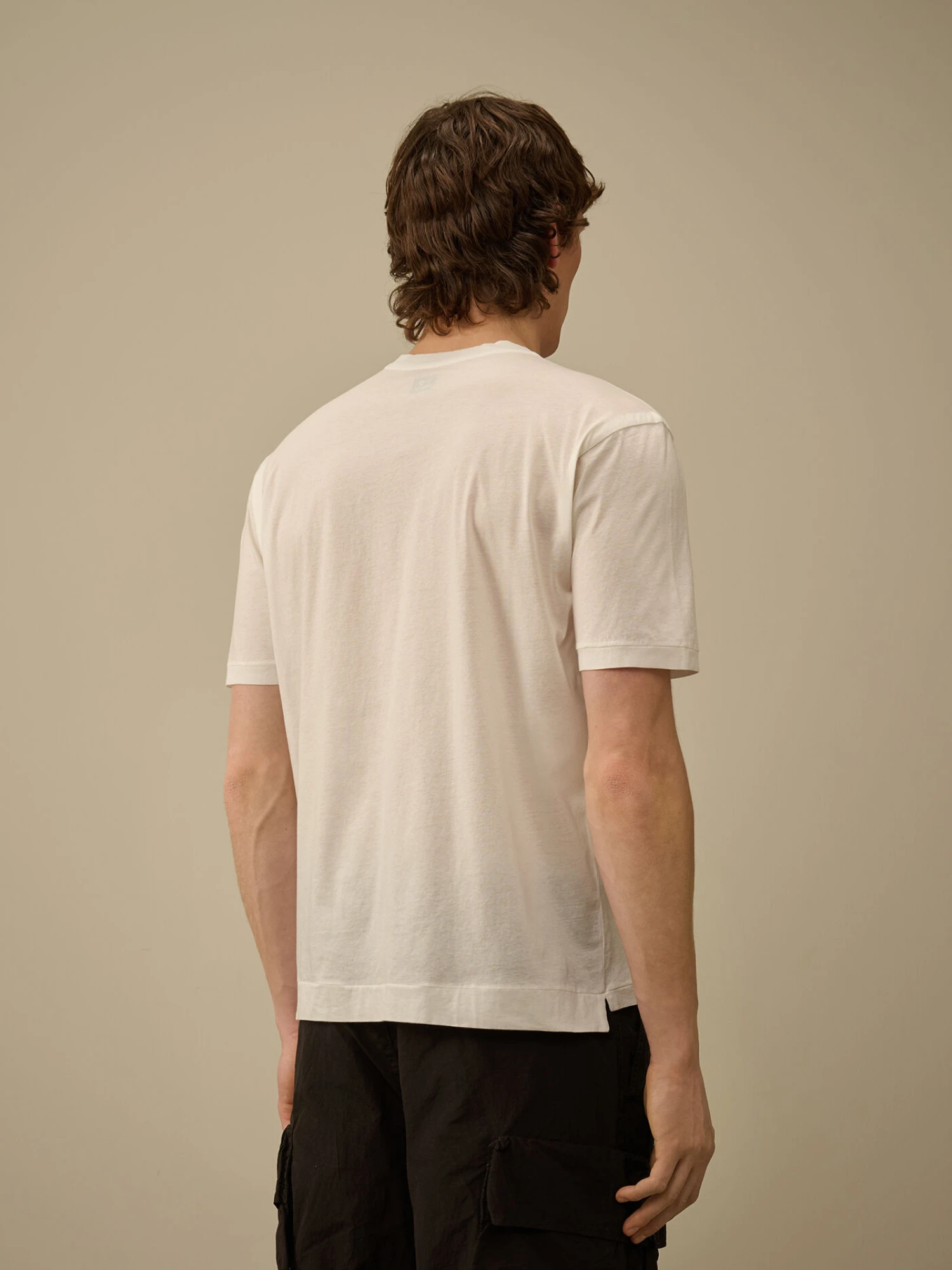 Футболка C.P. Company No Gravity Jersey Logo Gauze White