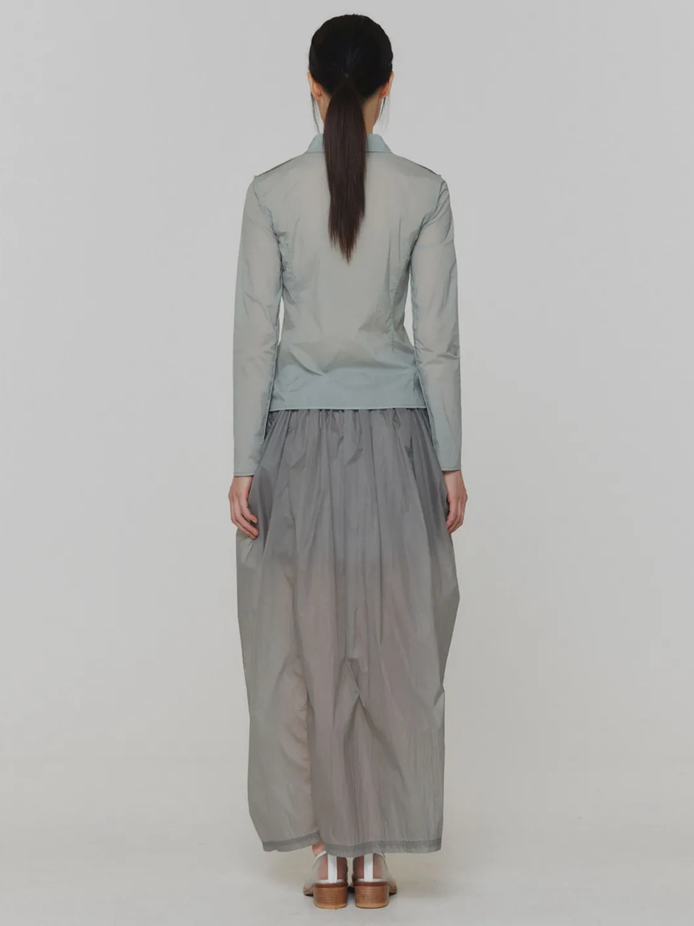 Женская юбка AMOMENTO Layered Shirring Skirt Grey
