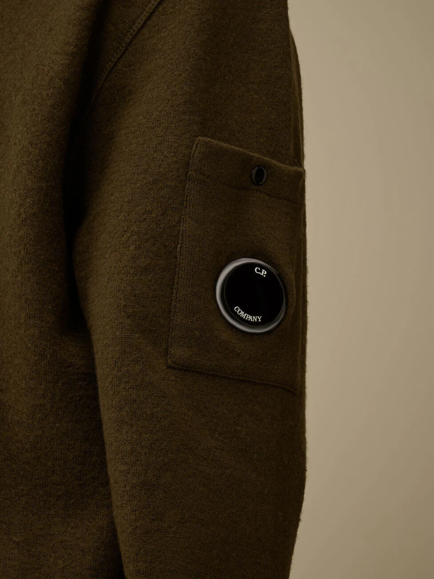 Джемпер C.P. Company Merino Wool Felted Half Button Ivy Green
