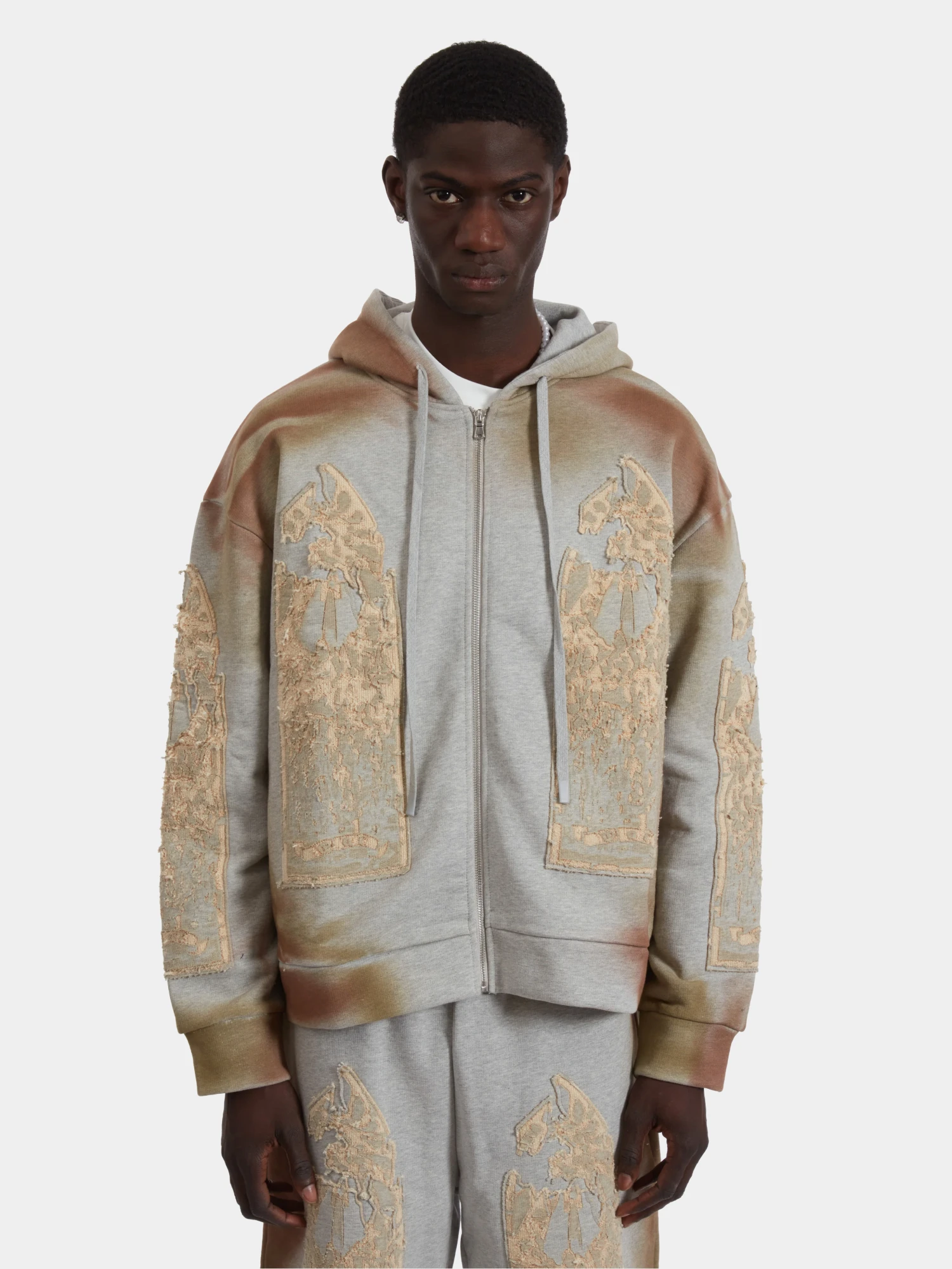 Зип-худи WHO DECIDES WAR Signature Mechanic Vintage Grey