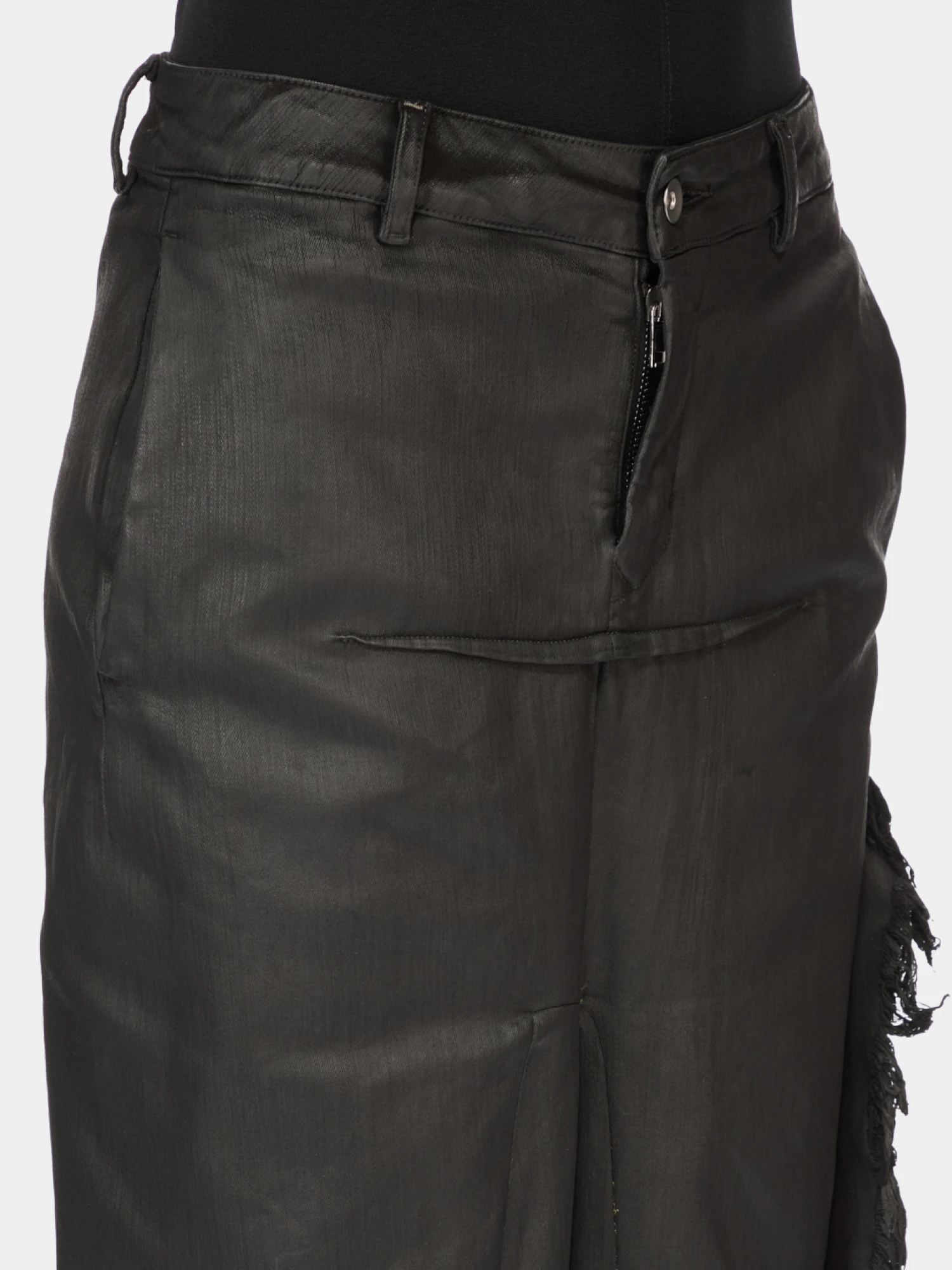 Женская юбка RICK OWENS DRKSHDW Denim Sliced Black