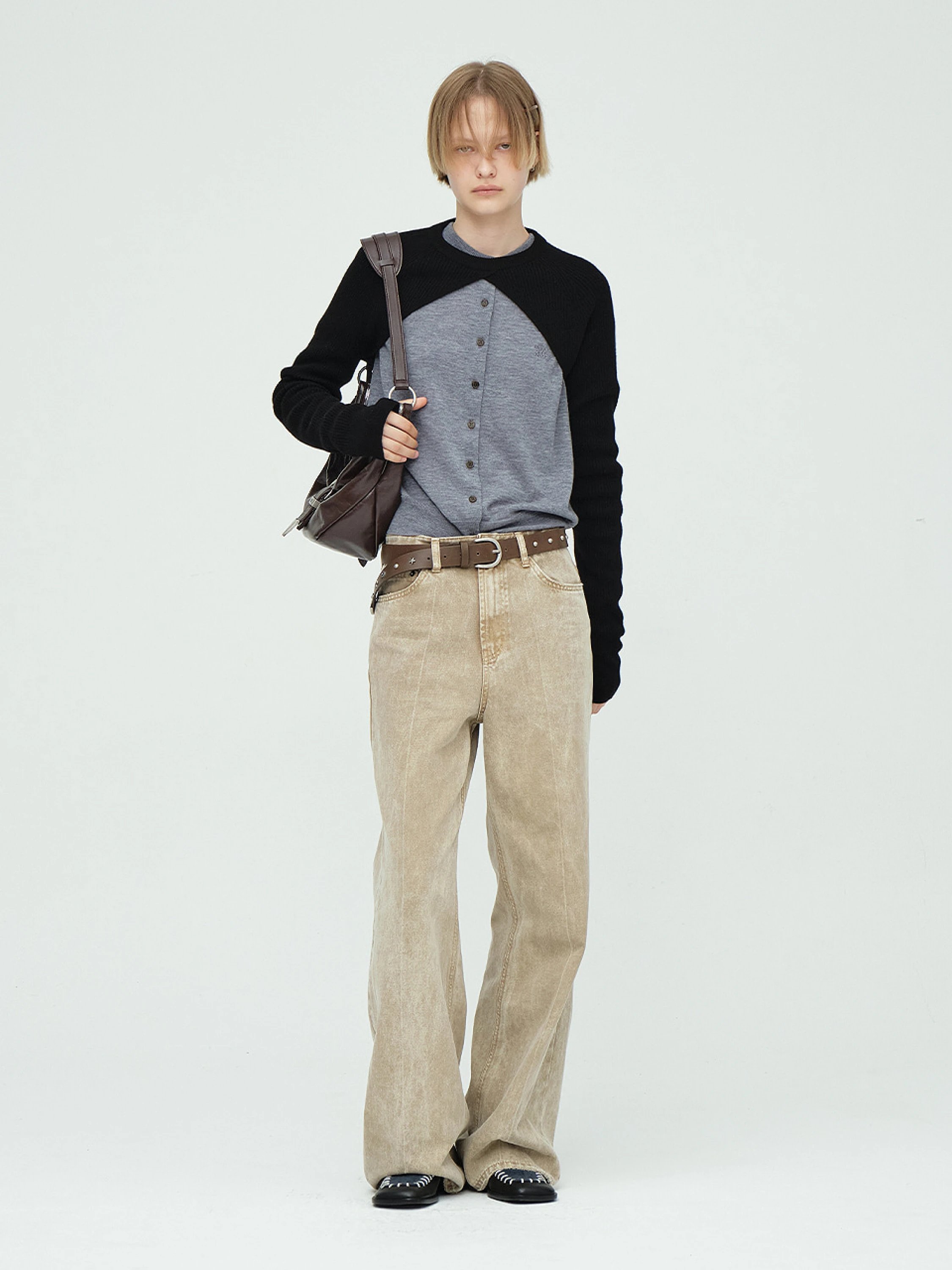 Сумка MARGESHERWOOD Belted Hobo Medium Dark Brown