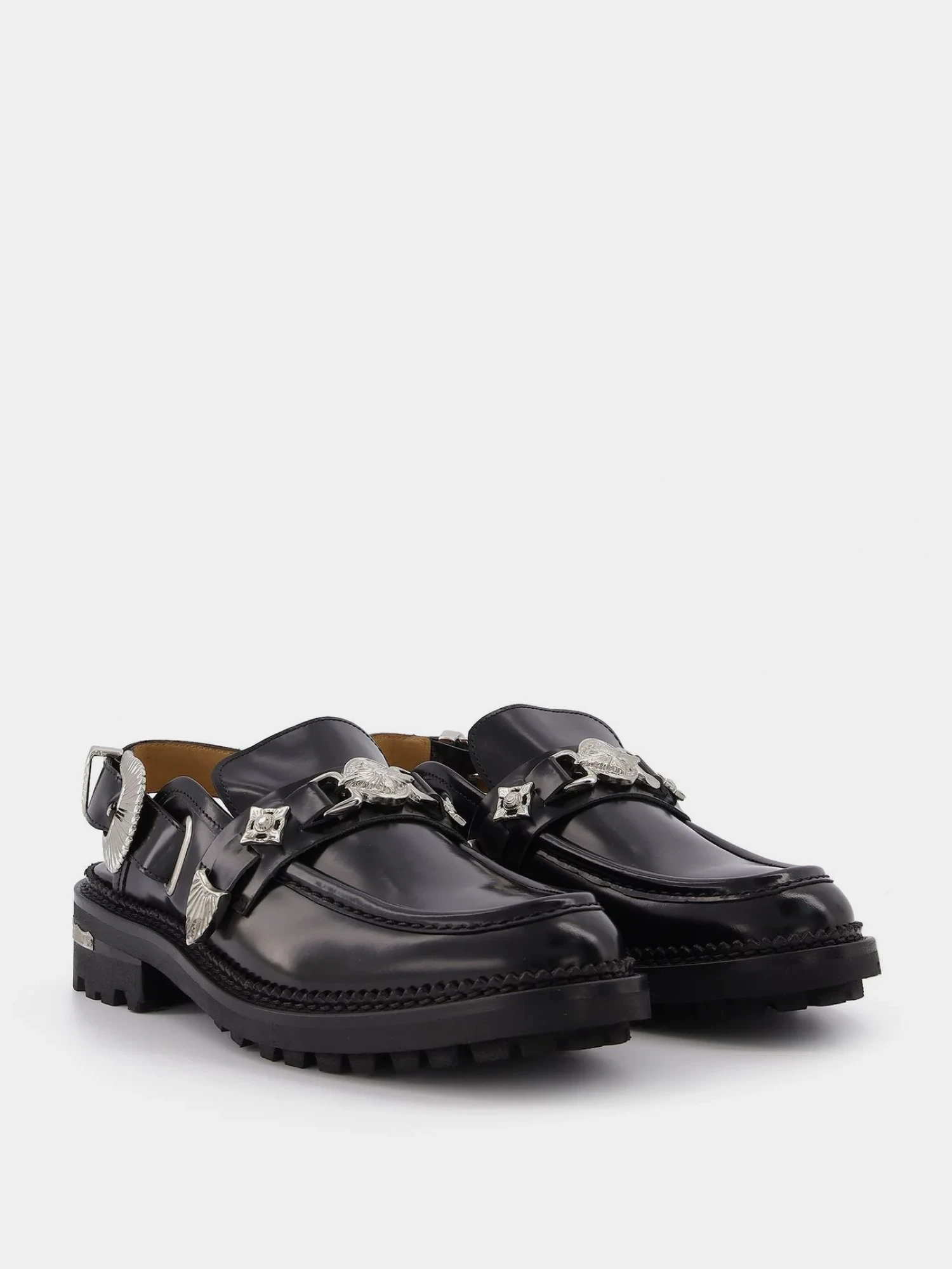 Женские лоферы TOGA Metal Mule Polido Black