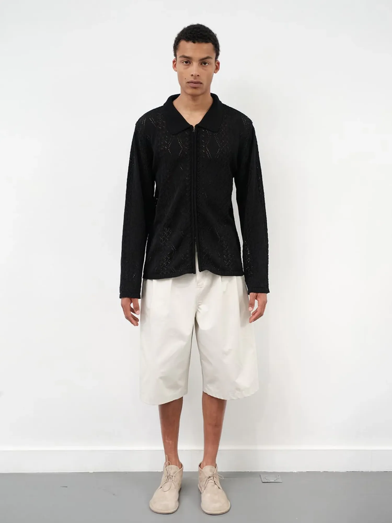 Шорты AMOMENTO Two Tuck Wide Ivory