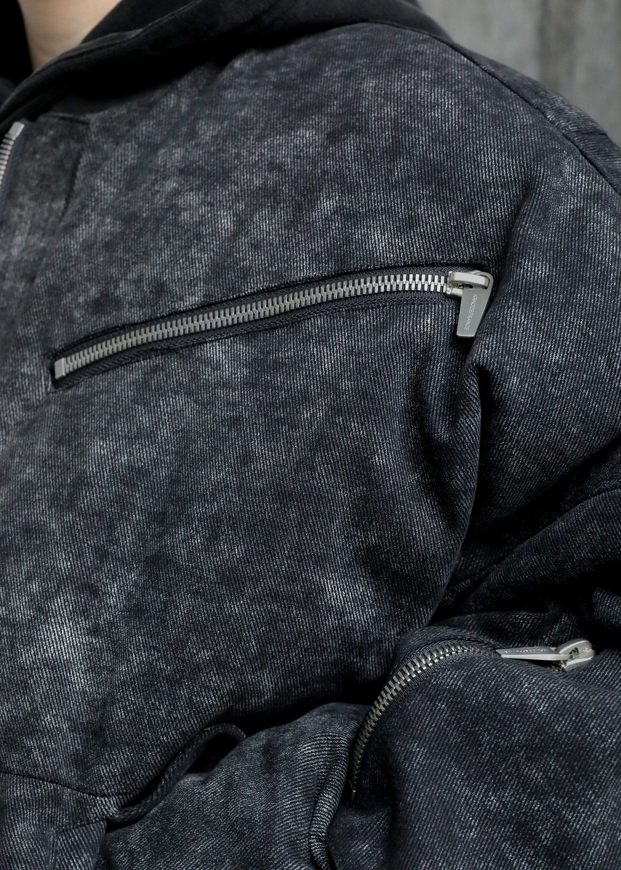 Пуховик ARNODEFRANCE Dirty Canvas Washed Black