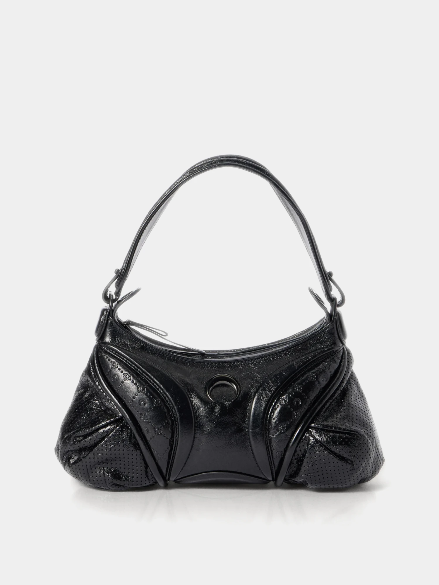Cумка Marine Serre Moonogram Embossed Leather Futura Black