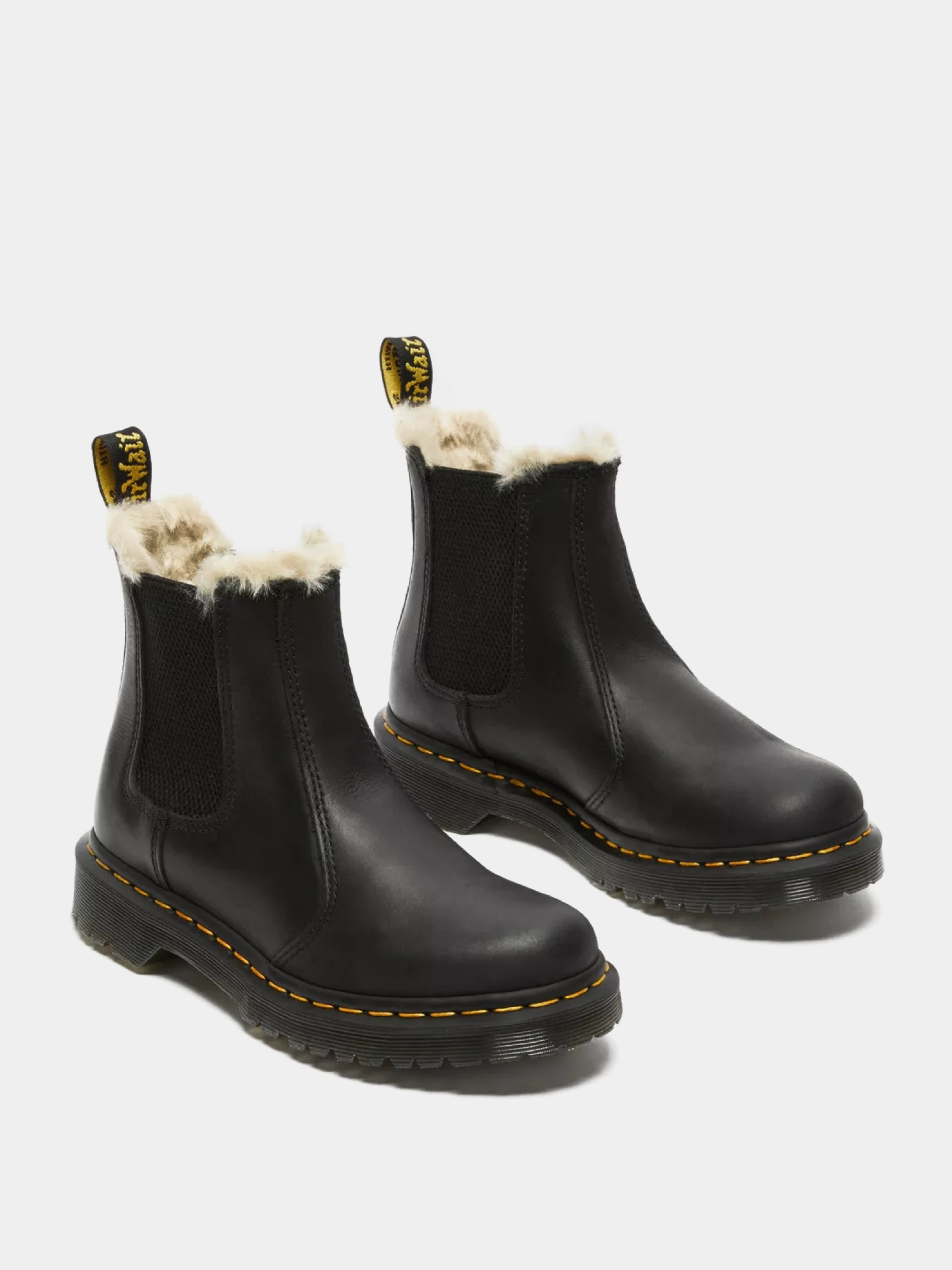 Женские челси Dr. Martens 2976 Faux Fur Lined Black