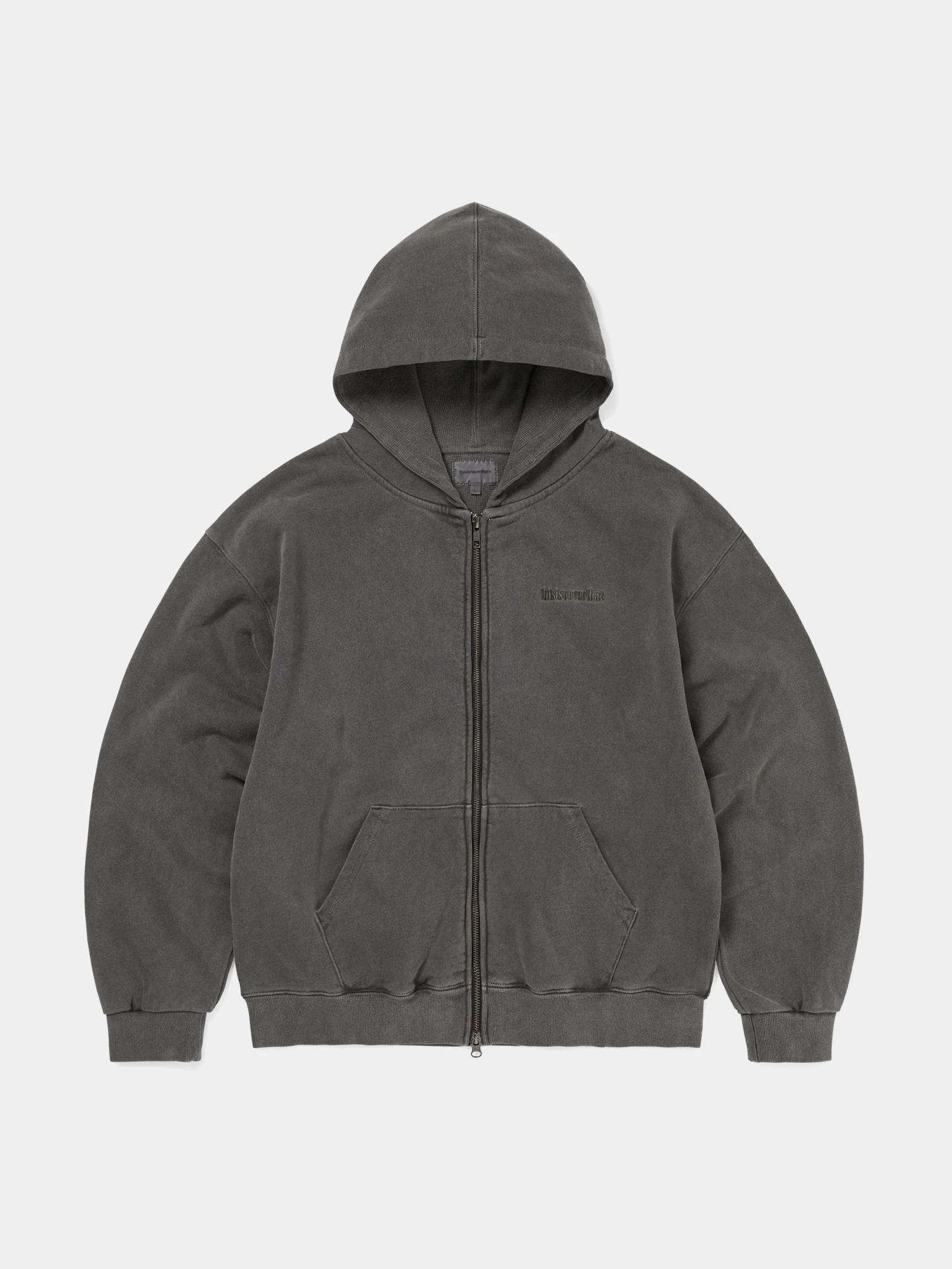 Зип-худи thisisneverthat Waffle Lined Charcoal