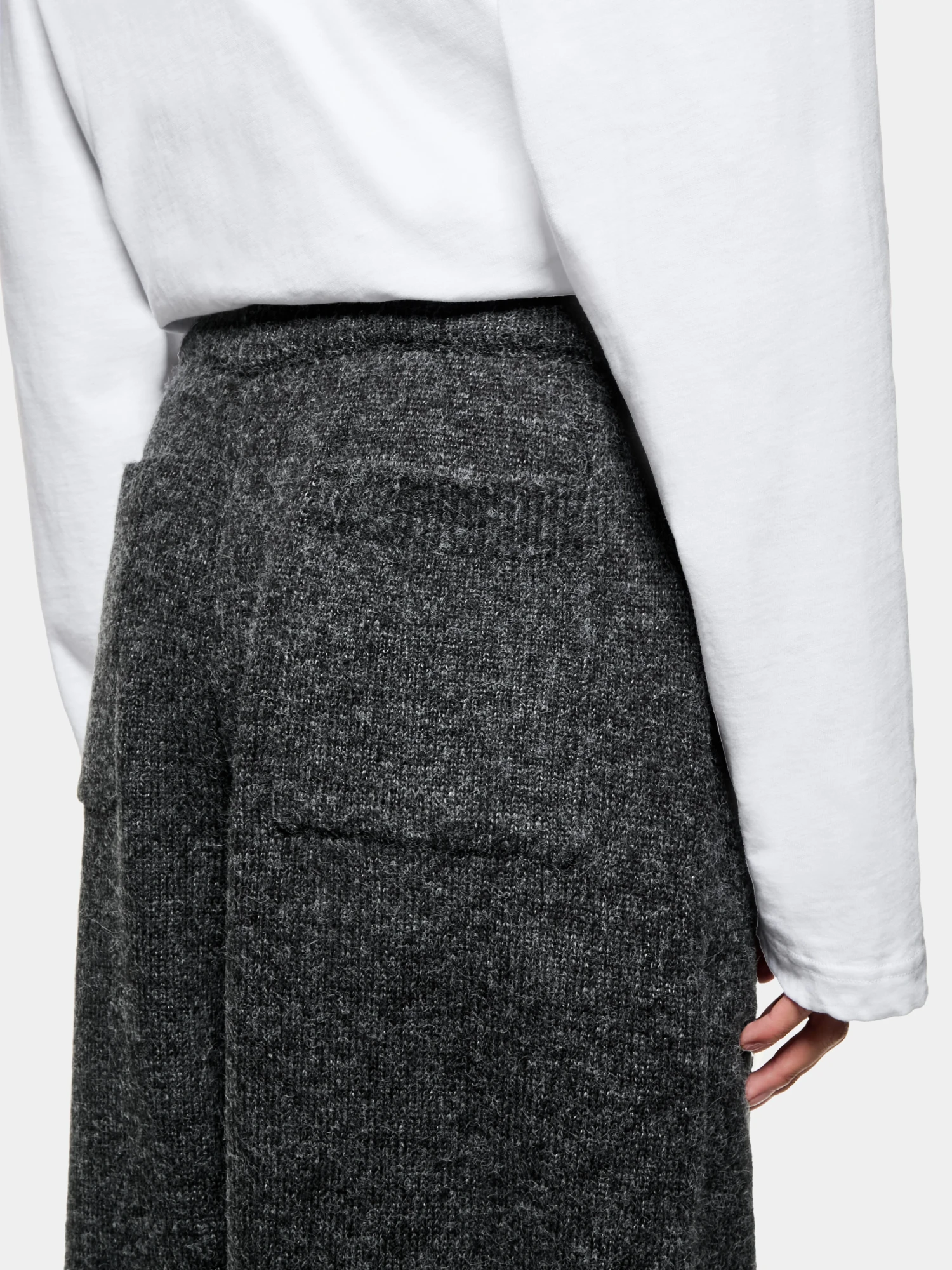 Брюки MKI MIYUKI ZOKU Mohair Blend Knit Wide Charcoal