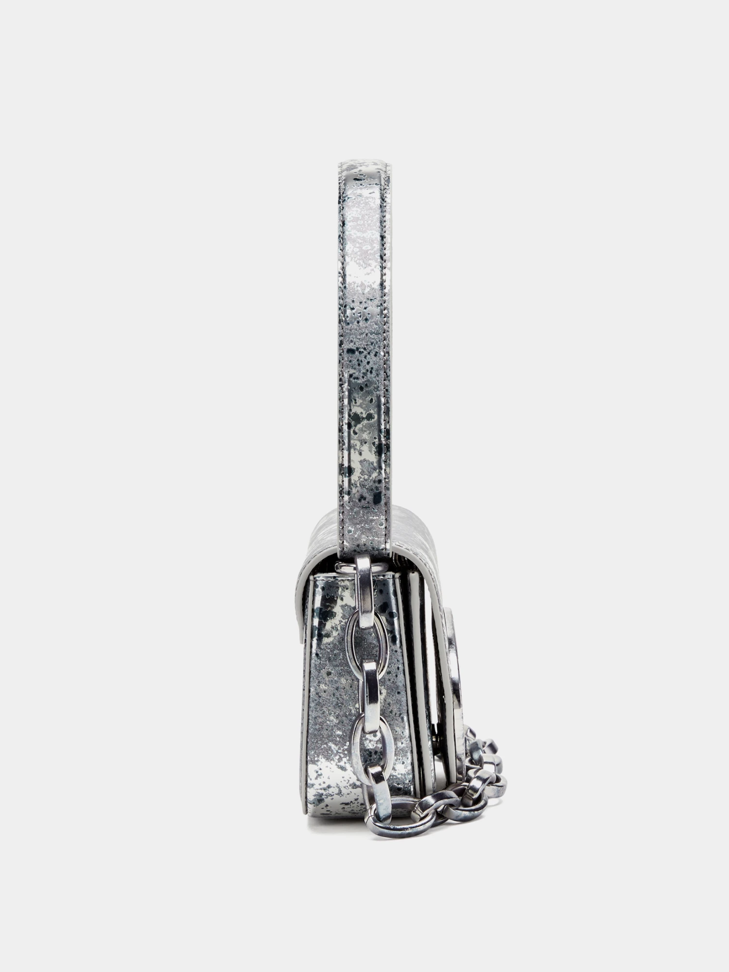 Женская сумка Diesel 1DR Shoulder Silver/Gun Metal