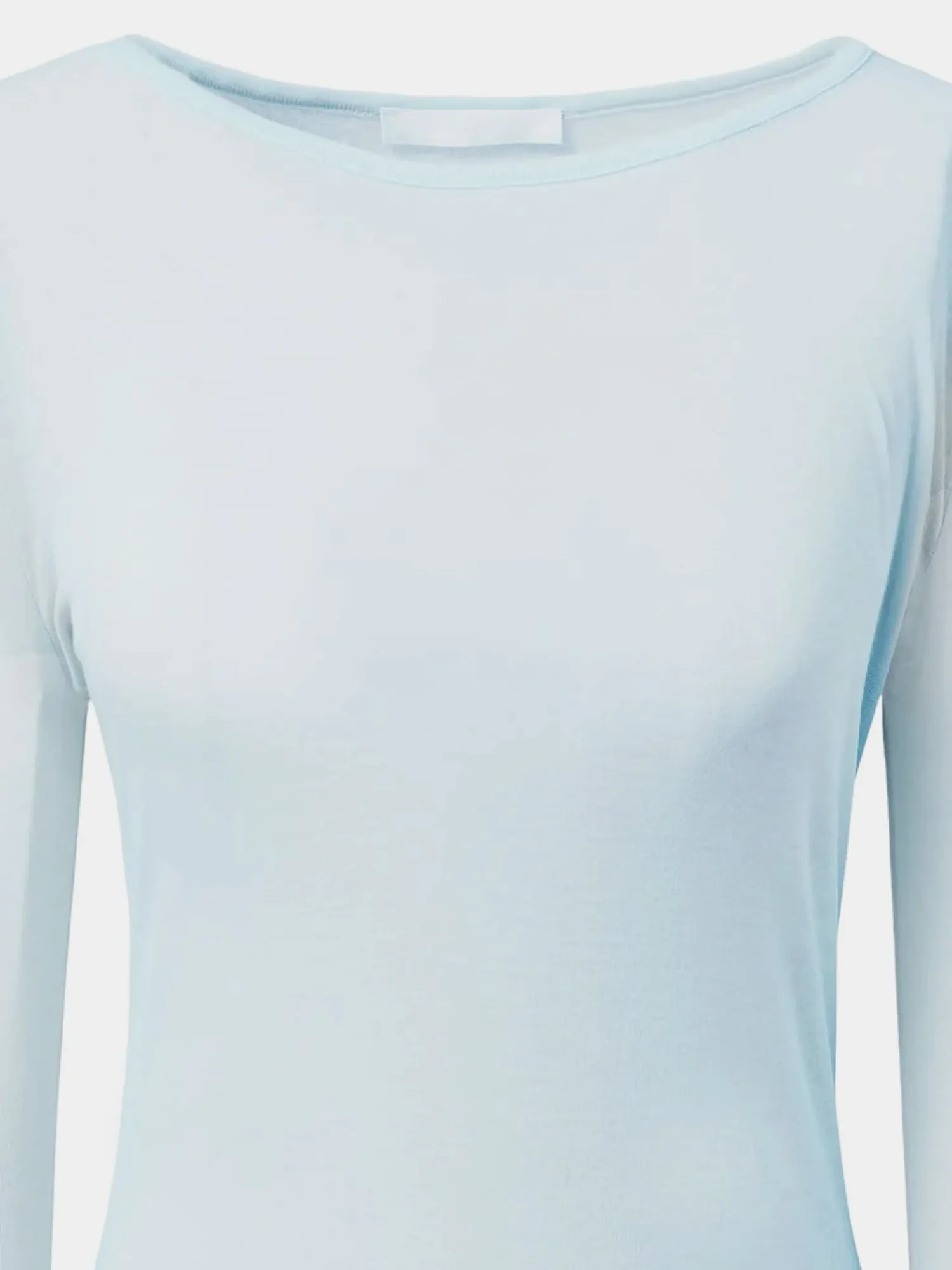 Женский лонгслив AMOMENTO Round T-Shirts Light Blue