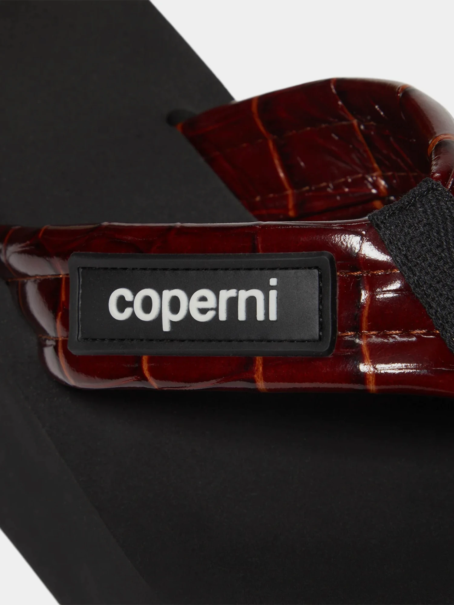 Сандалии Coperni Branded Wedge Sandal Black/Brown