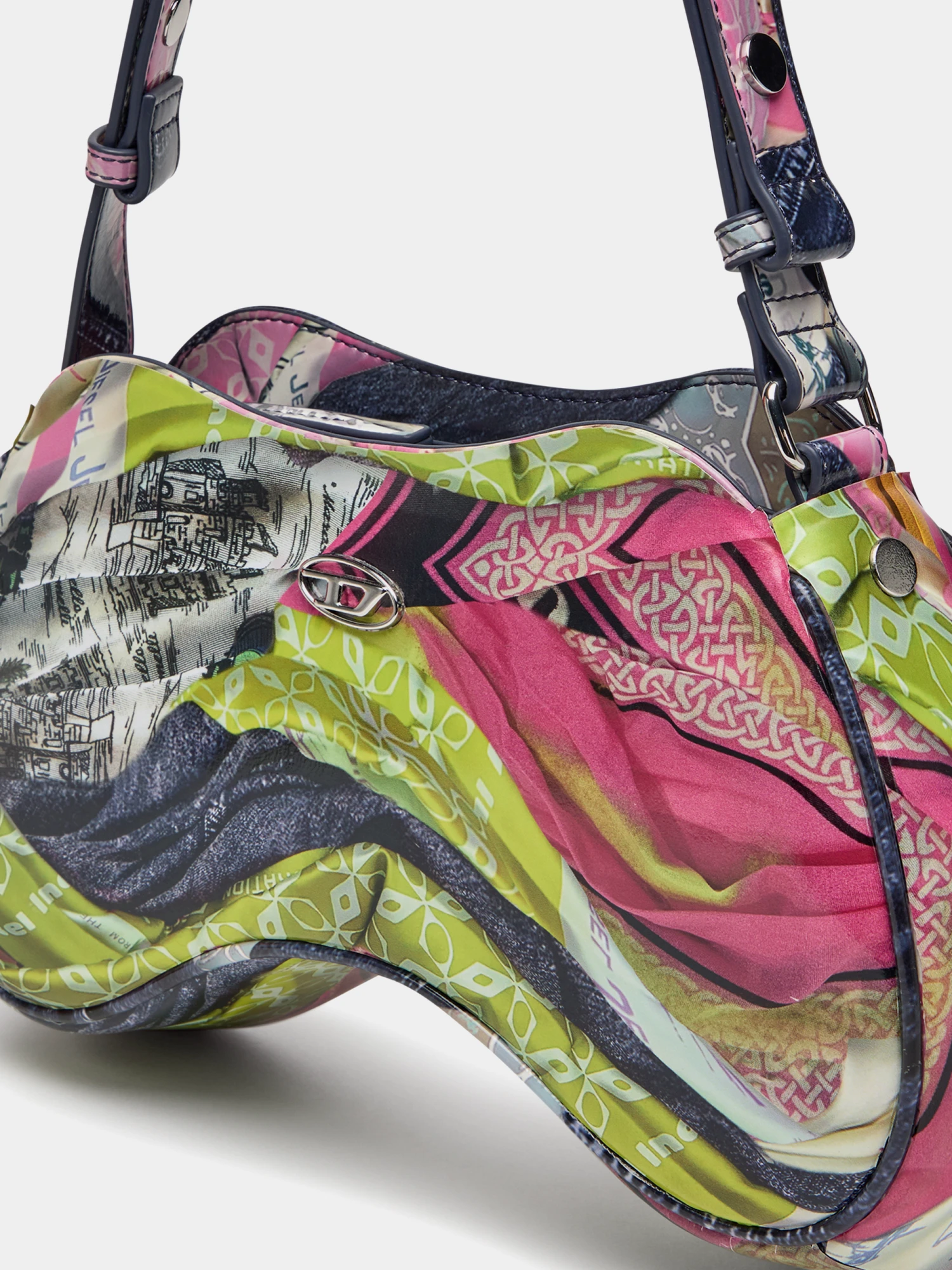 Женская сумка Diesel Play Shoulder Lime/Pink