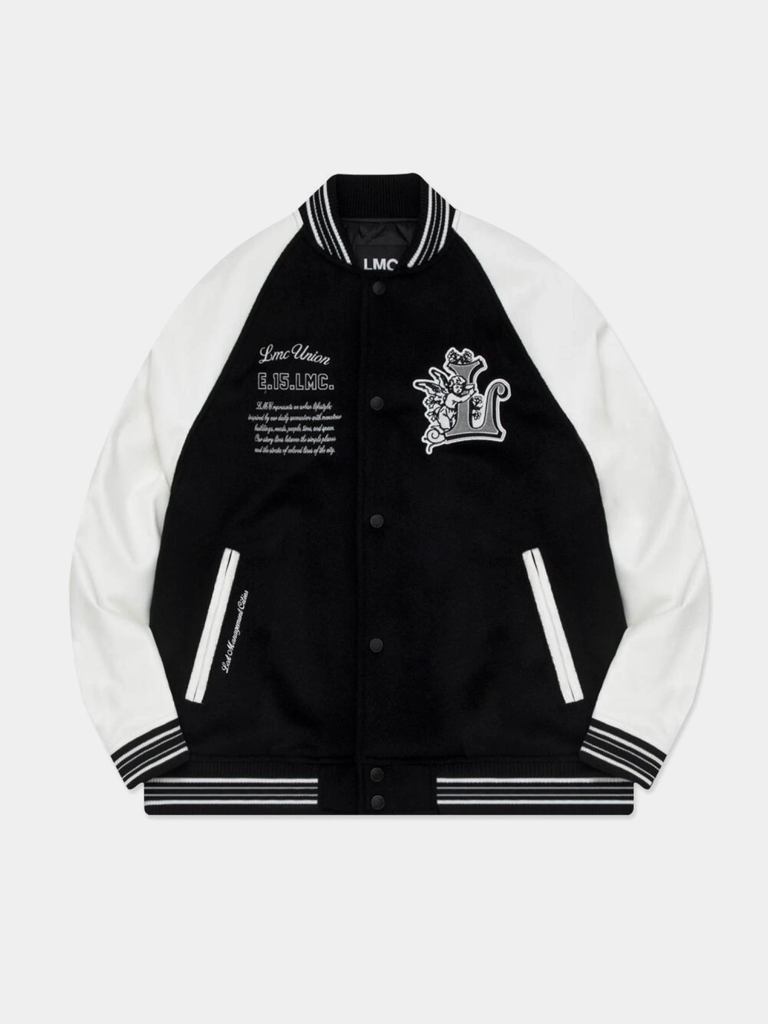 Бомбер LMC Union Angel Varsity Jacket Black