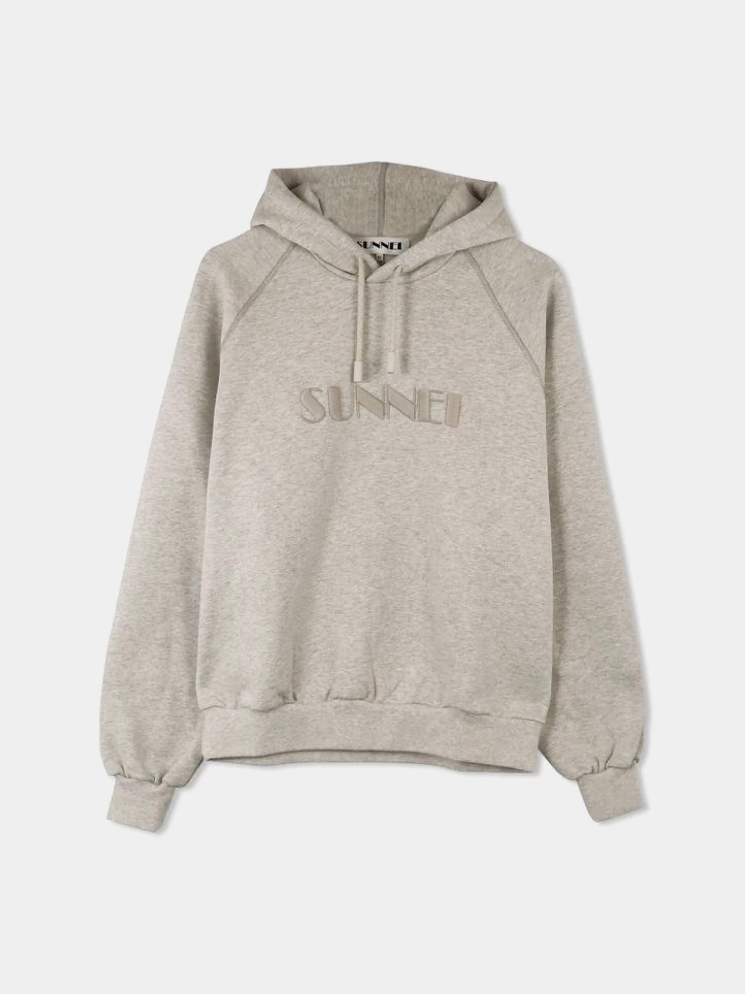 Худи Sunnei Big Logo Embroidery Melange Light Grey