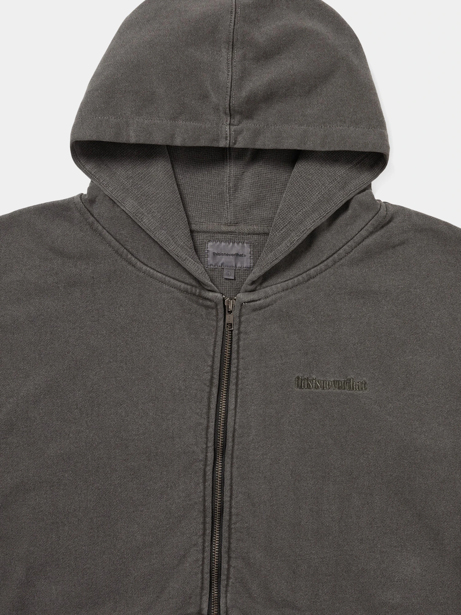 Зип-худи thisisneverthat Waffle Lined Charcoal