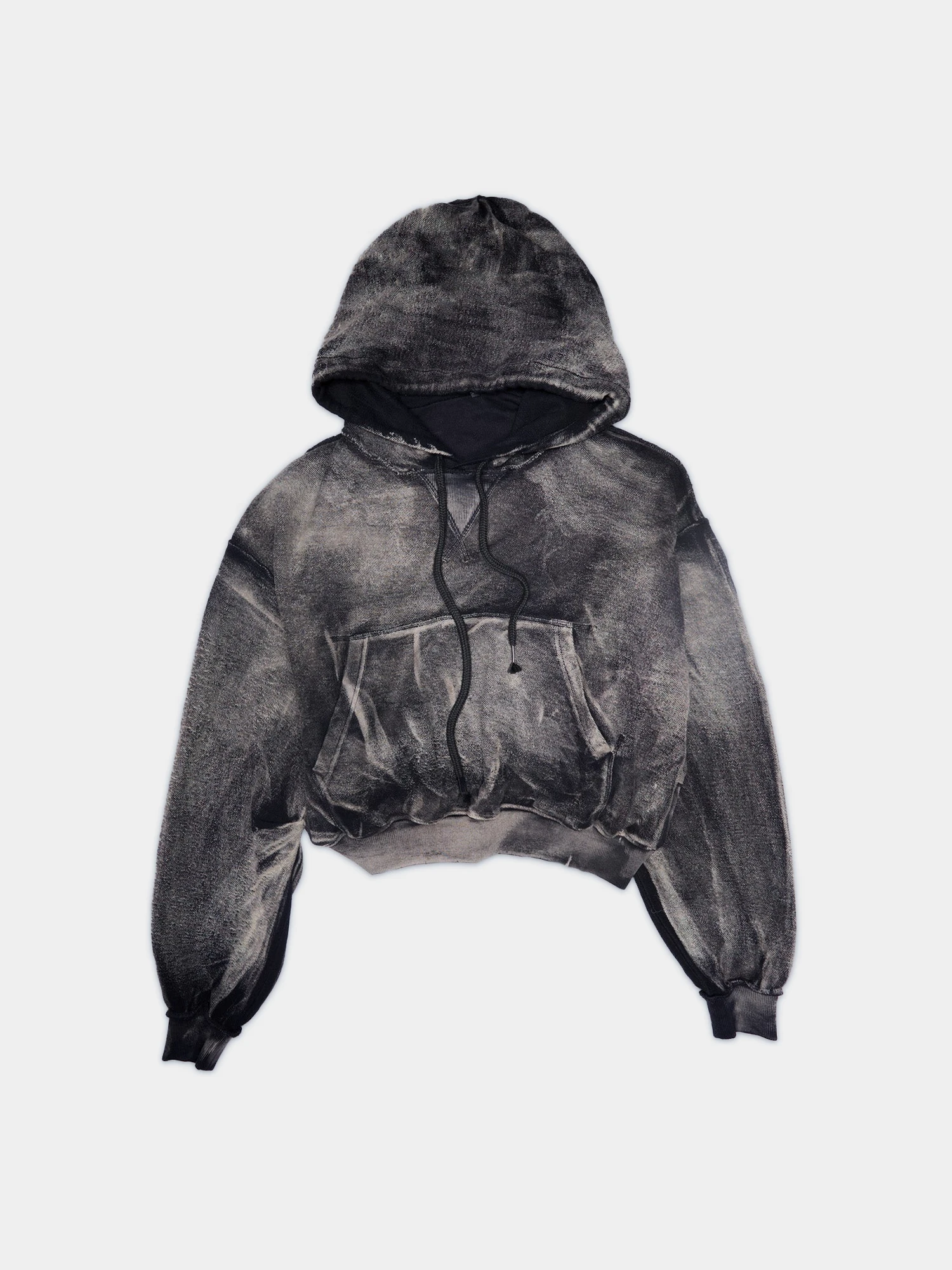 Женское худи R13 Balloon Popover Washed Black
