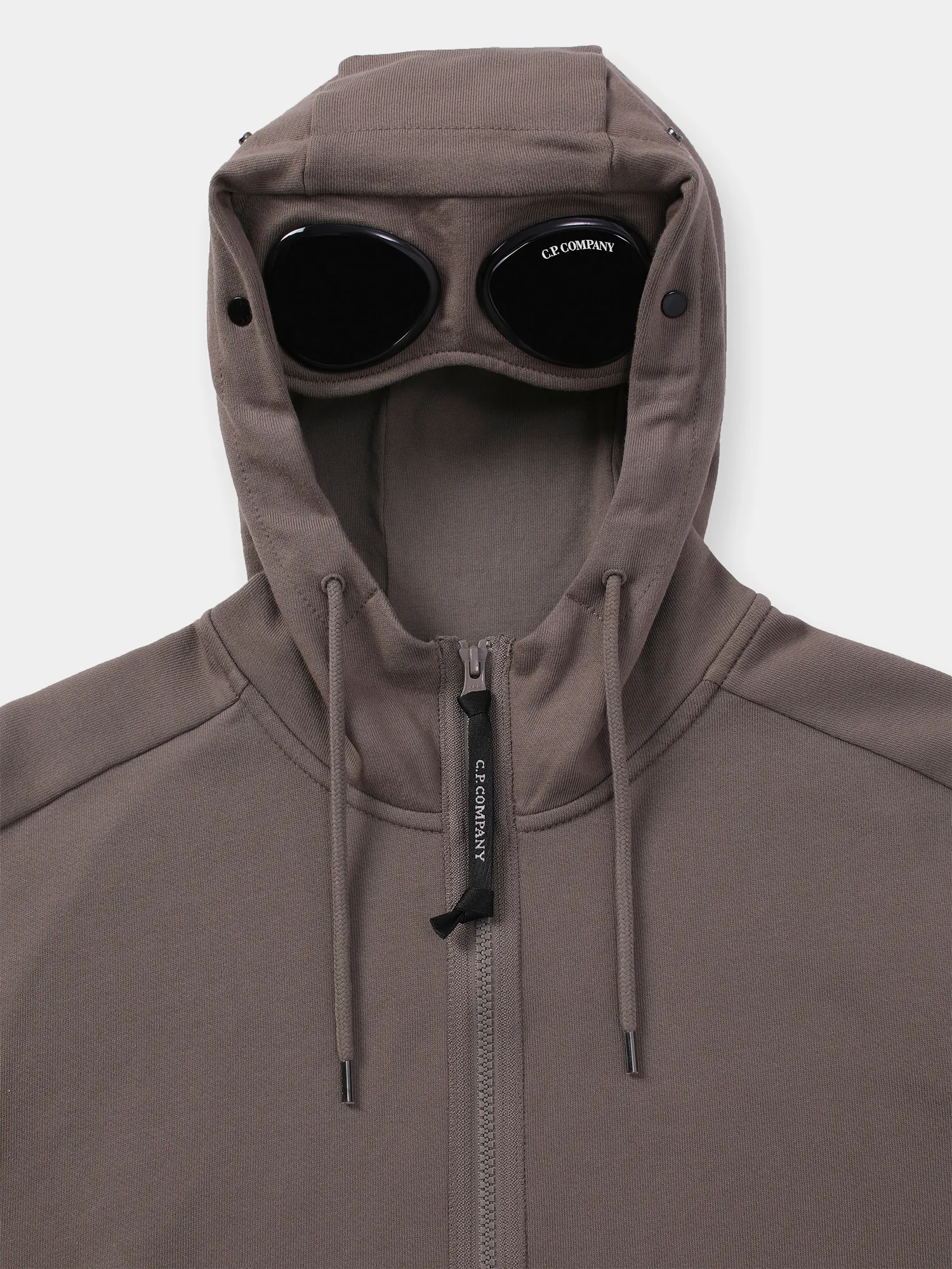 Зип-худи C.P. Company Diagonal Raised Fleece Goggle Walnut