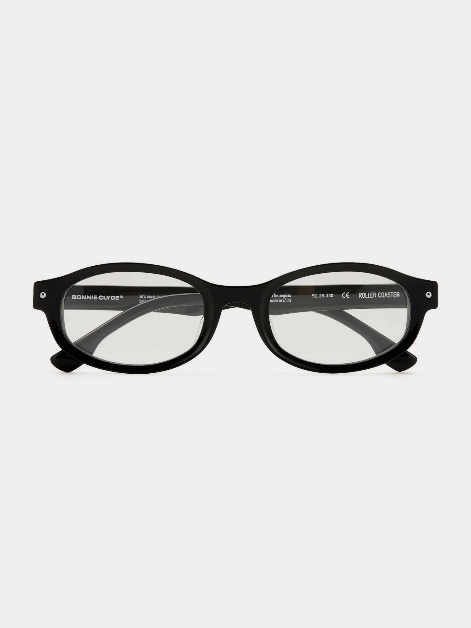 Очки Bonnie Clyde Roller Coaster Black & Clear Lens