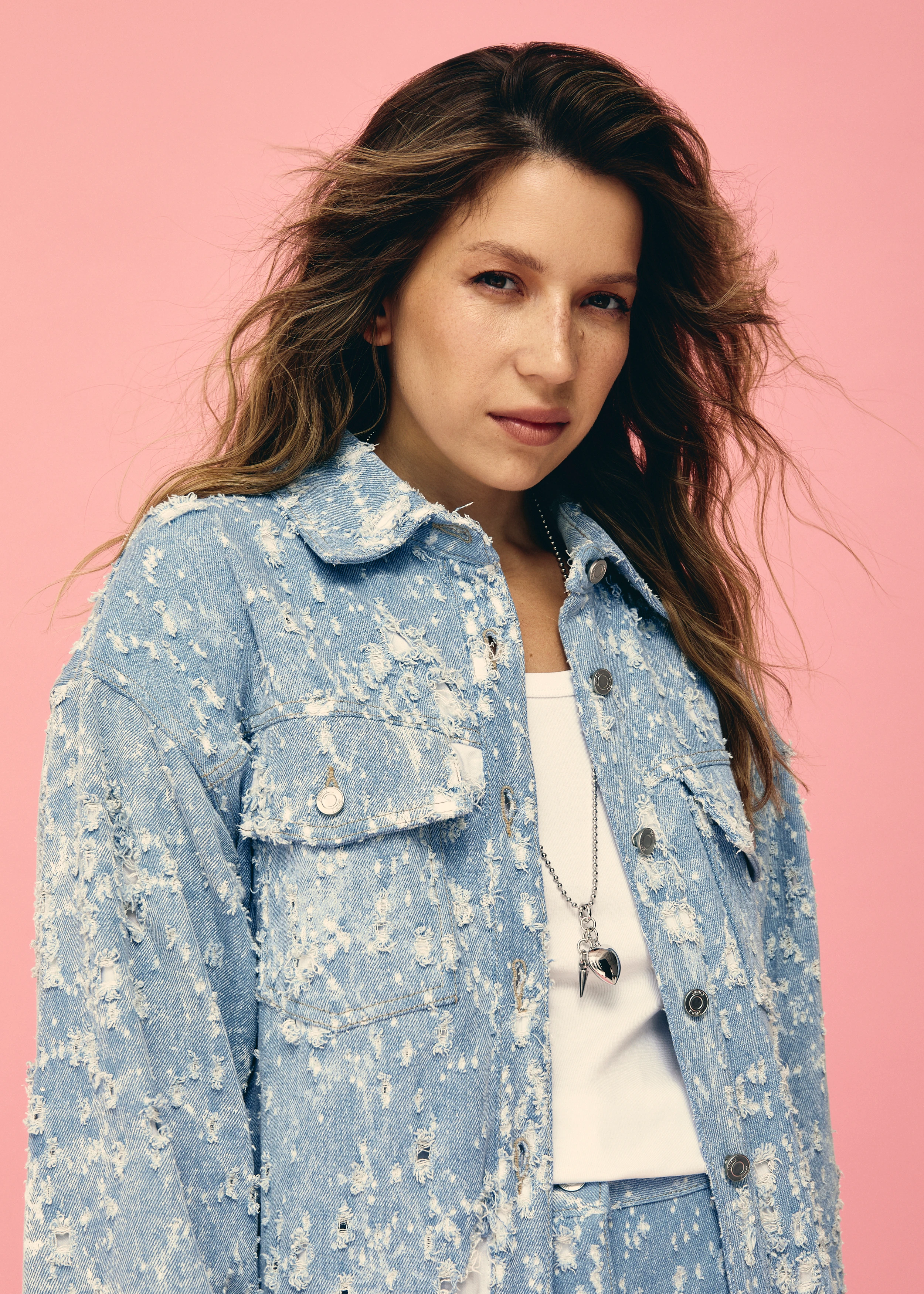 Женский овершот JUUN.J Bullet Denim Overfit Shirt Sky Blue