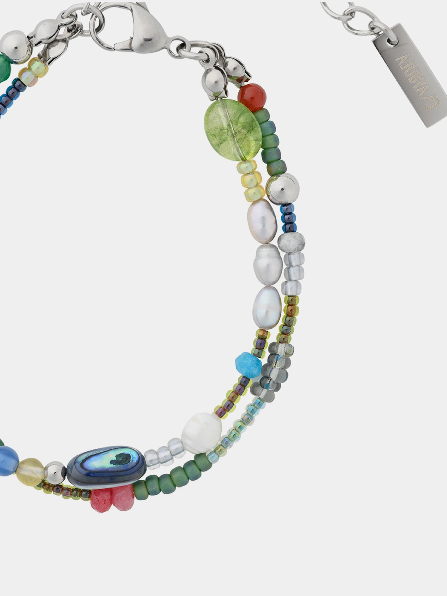 Браслет AJOBYAJO Multi Color Beads Layered Teal
