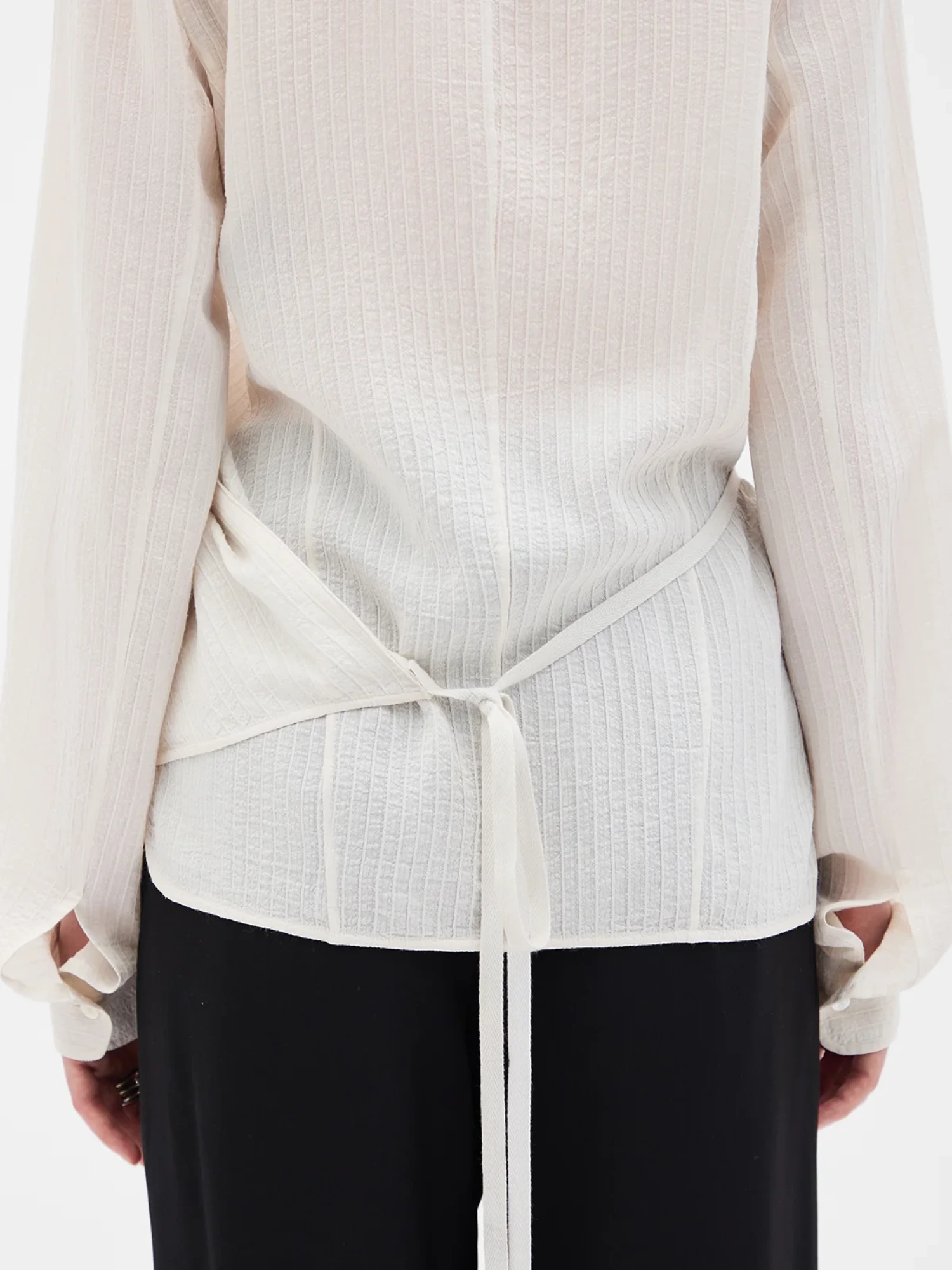 Женская рубашка Ann Demeulemeester Alba Asymmetric Chalk