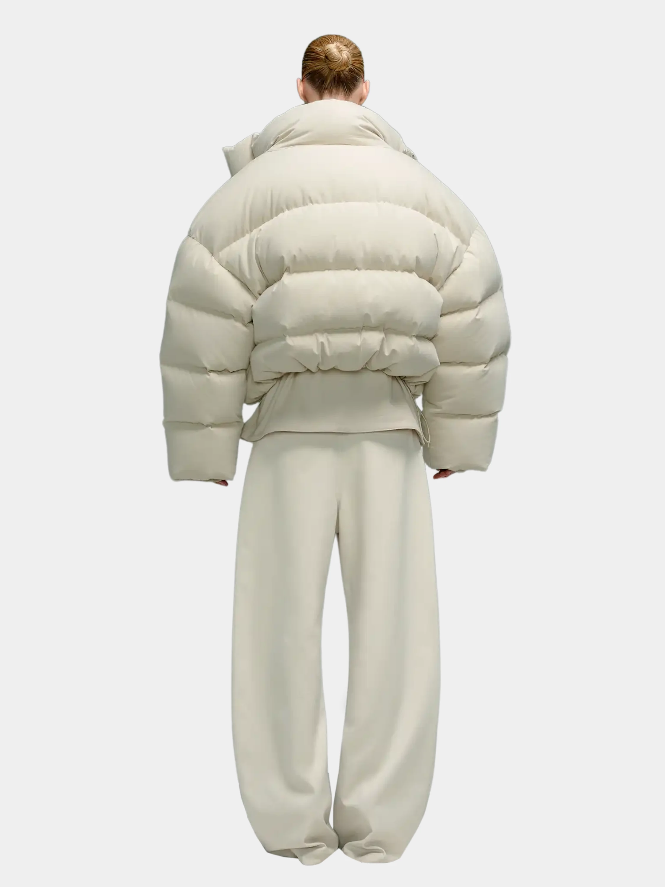 Пуховик entire studios Mml Puffer Cotton Off White