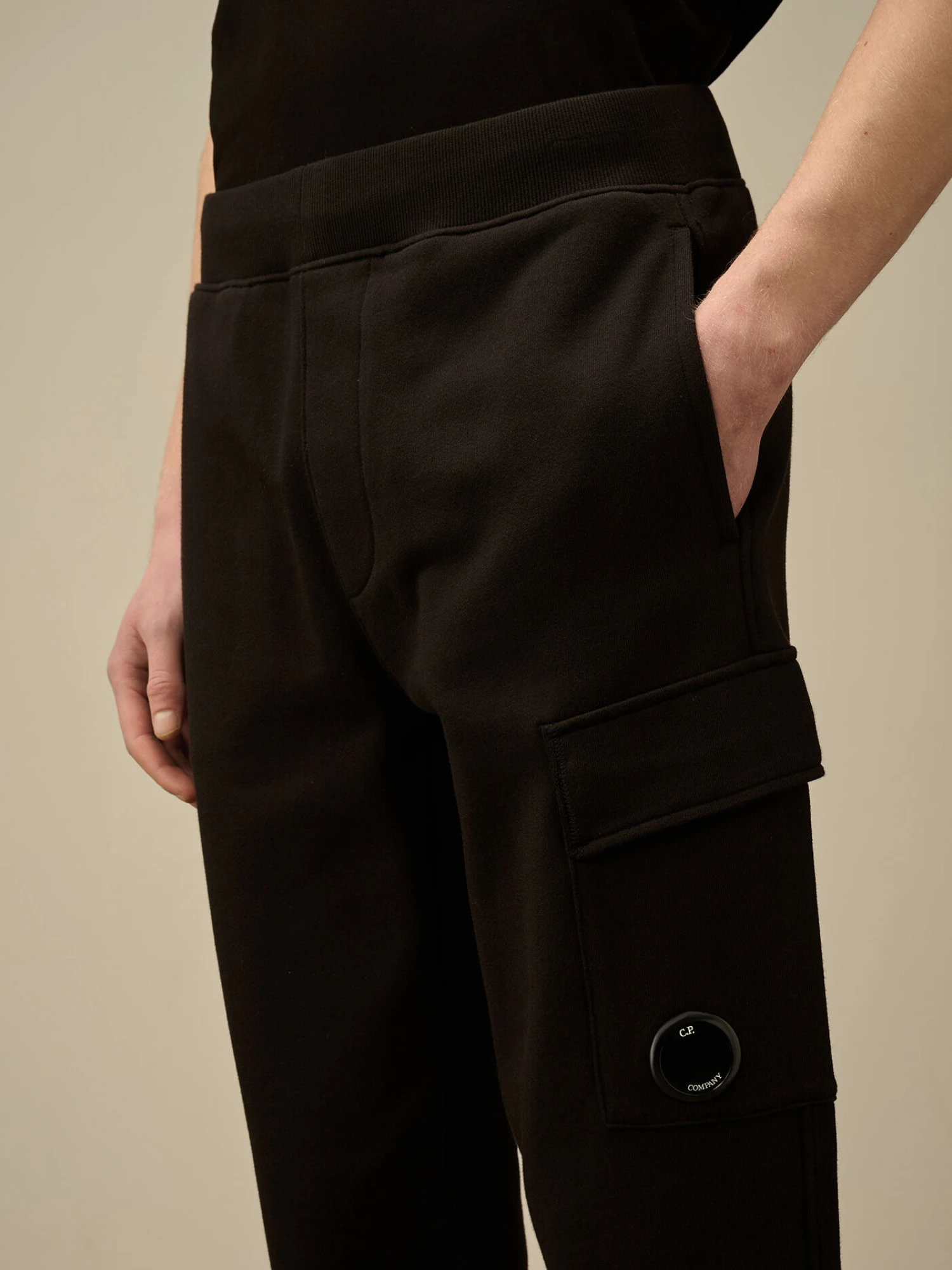 Брюки C.P. Company Diagonal Raised Fleece Lens Black