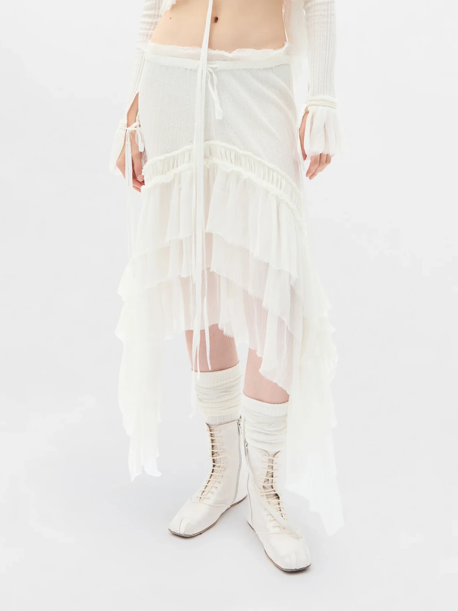 Женская юбка Ann Demeulemeester Bete Midi Natural White